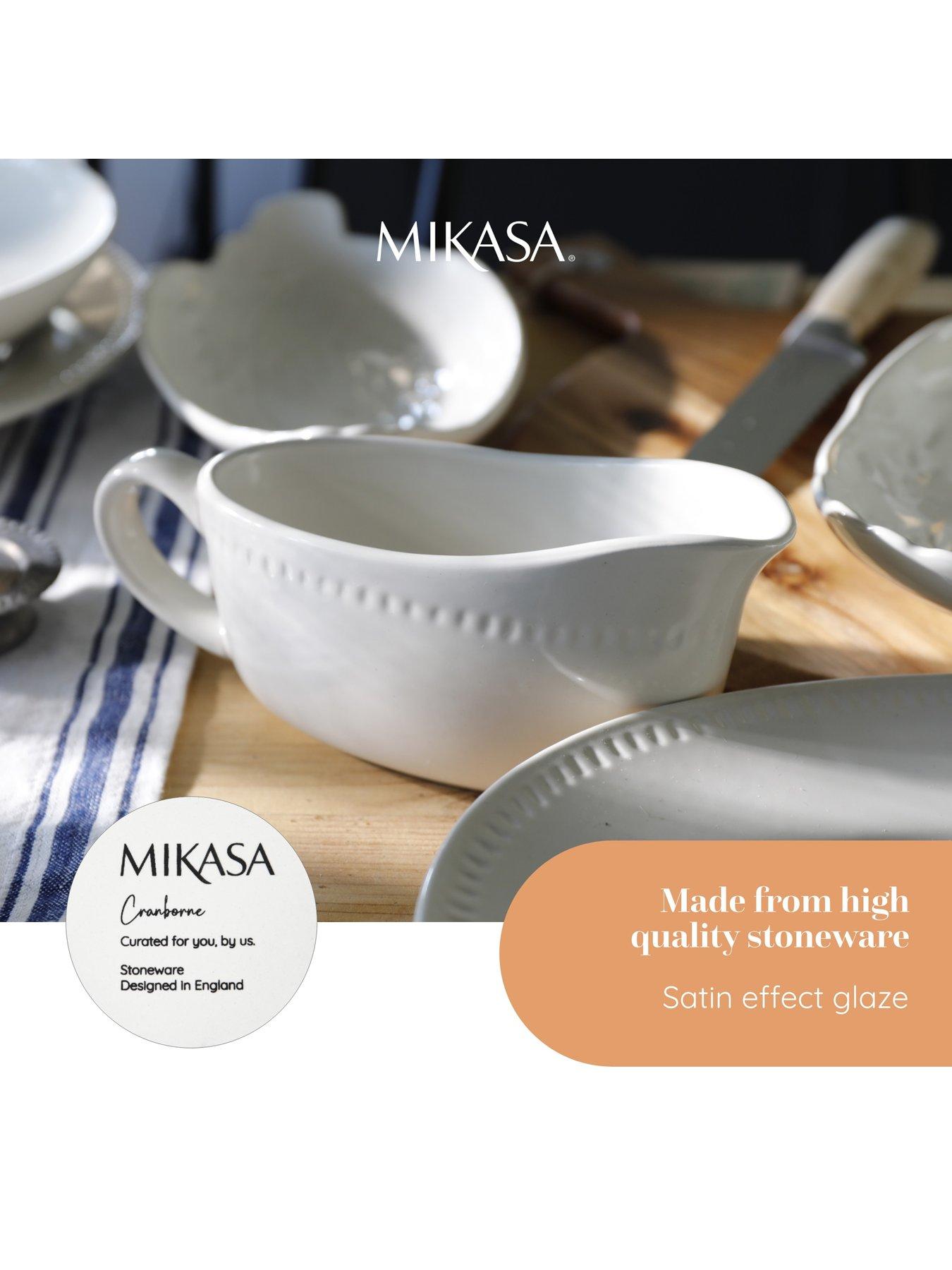 Image 3 of 6 of Mikasa Cranborne Cream Stoneware Gravy Boat