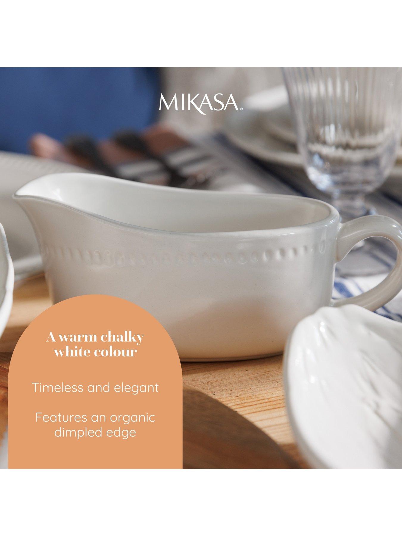 Image 4 of 6 of Mikasa Cranborne Cream Stoneware Gravy Boat