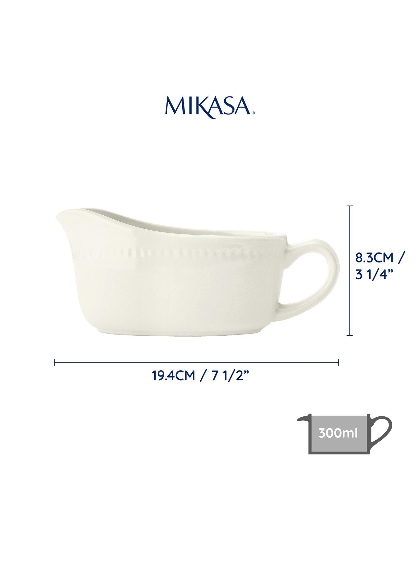 Image 6 of 6 of Mikasa Cranborne Cream Stoneware Gravy Boat