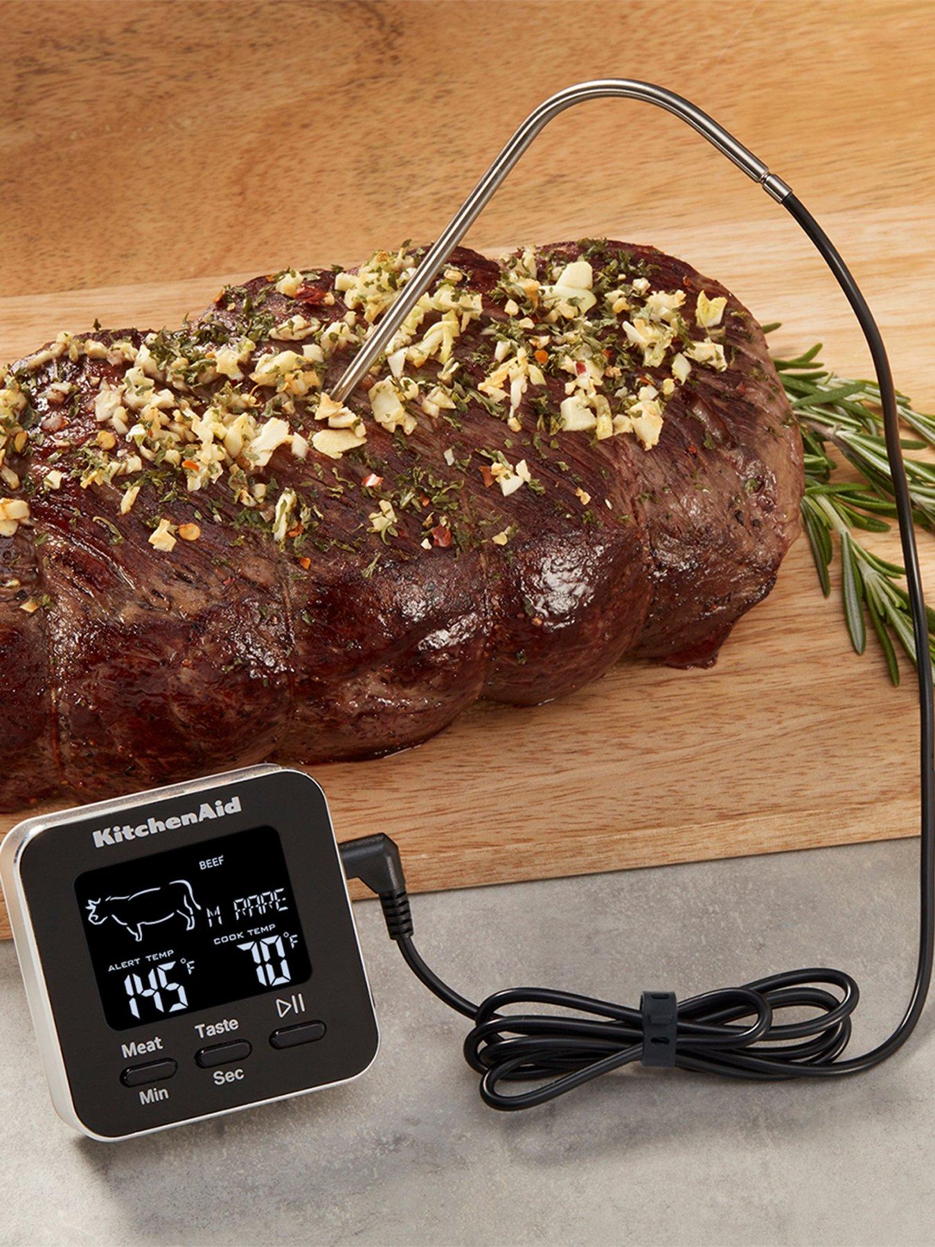 Image of KitchenAid Digital Kitchen Thermometer With Timer And Leave-in Oven Probe