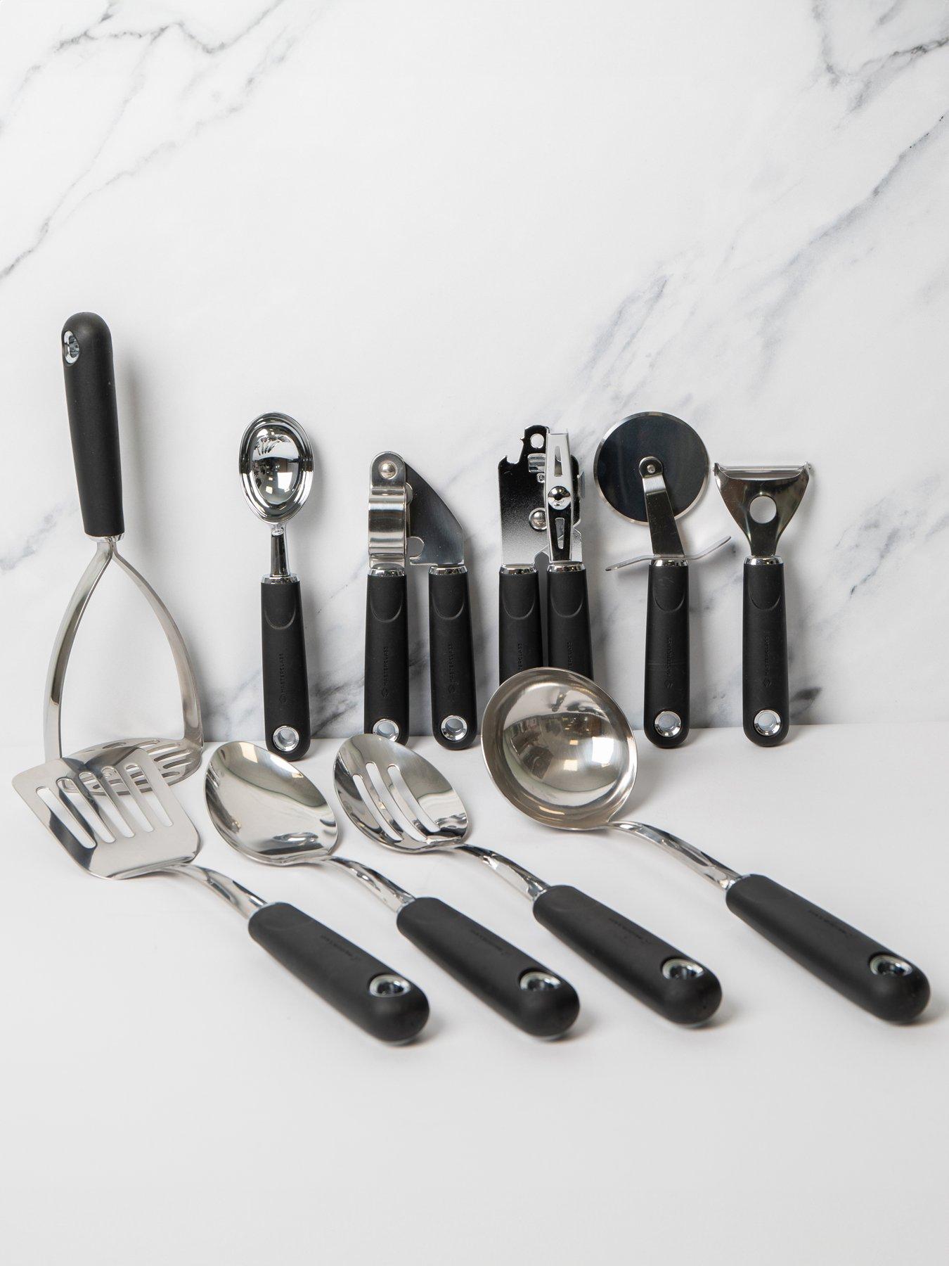 Image 1 of 7 of MasterClass 10pc Stainless Steel Kitchen Tool and Utensil Set