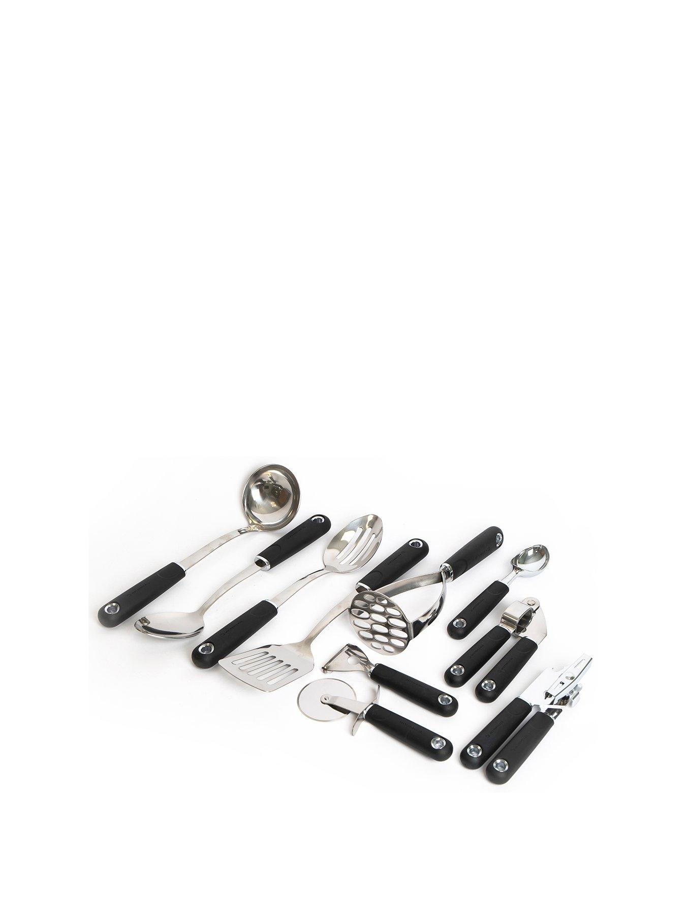 Image 2 of 7 of MasterClass 10pc Stainless Steel Kitchen Tool and Utensil Set