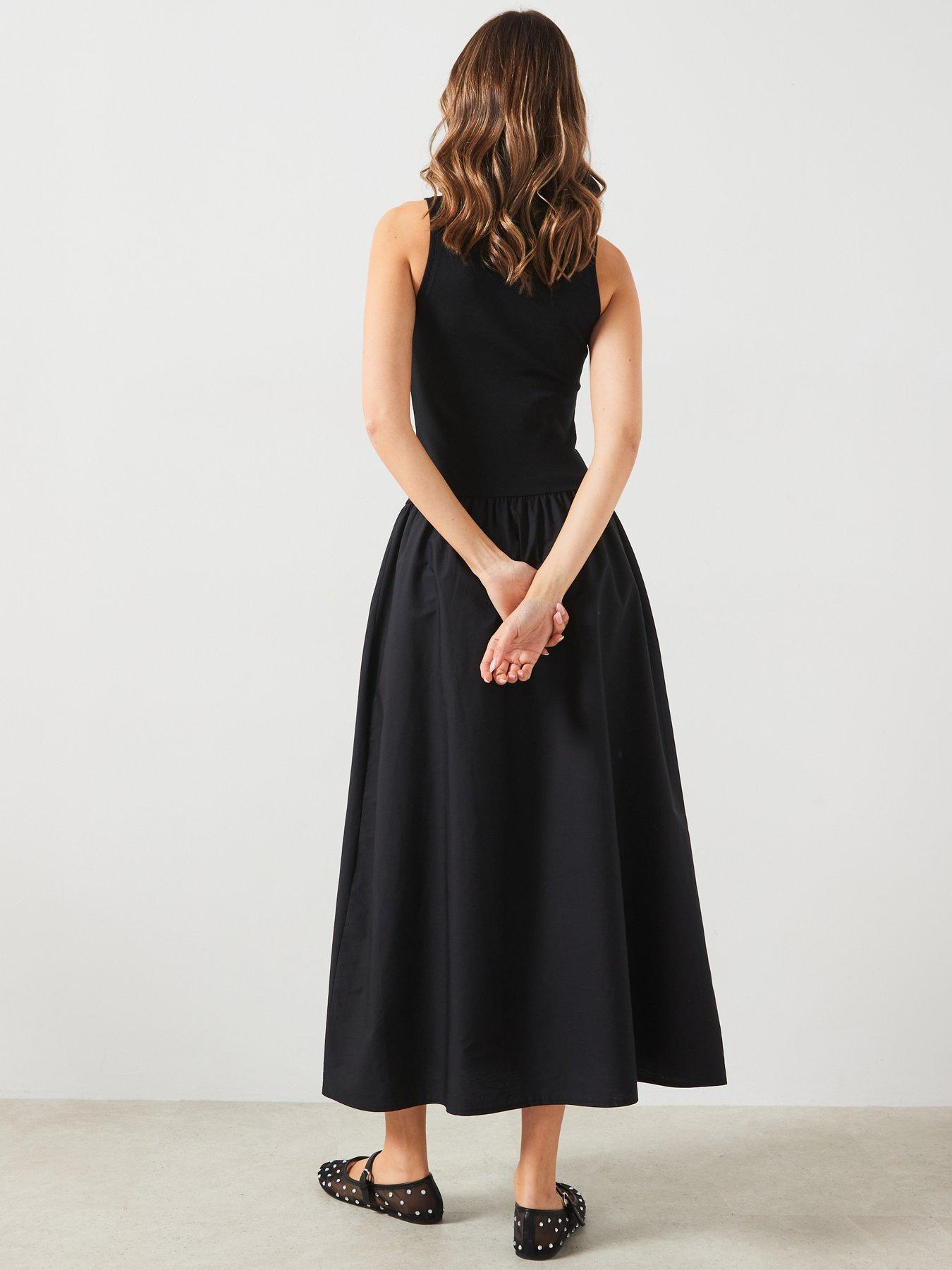 mango-sleeveless-a-line-dress-blackstillFront