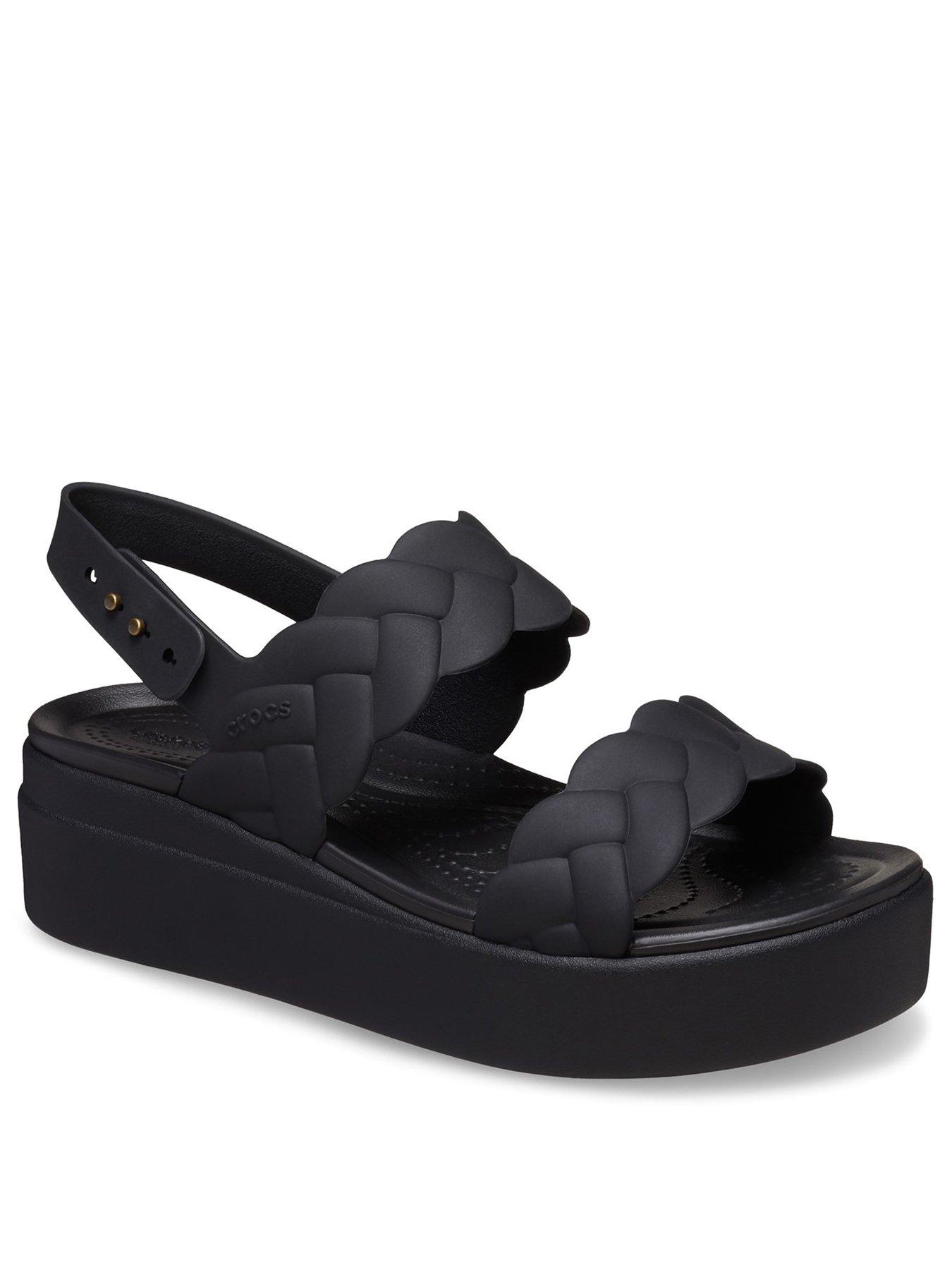 crocs-brooklyn-low-wedge-sandal-blackstillFront