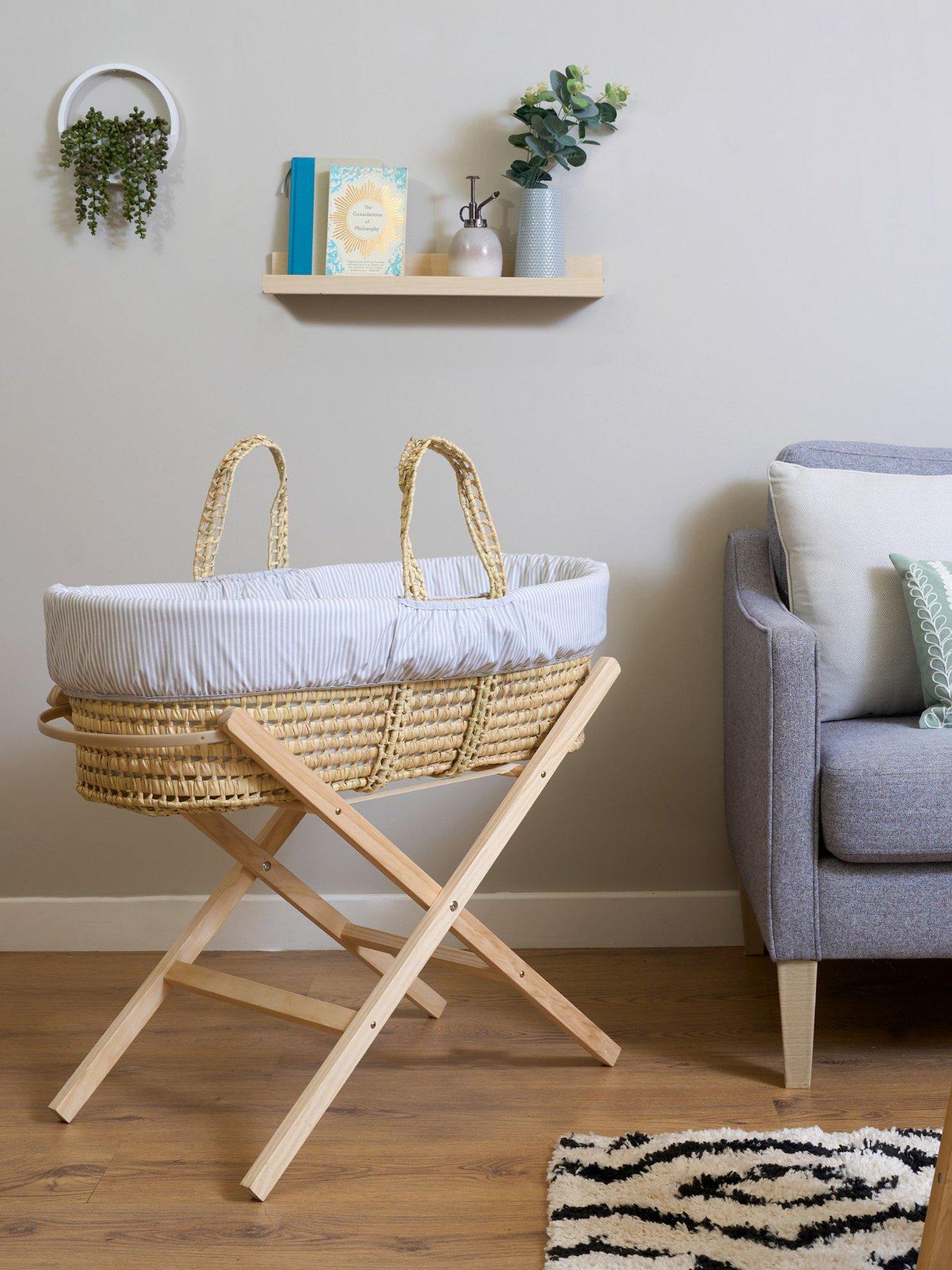 Grey moses basket clair de lune hotsell