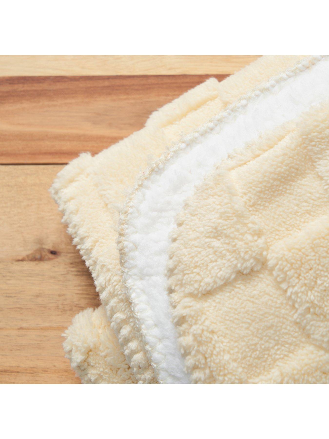 Image 4 of 7 of The Very Collection Checkerboard Throw With Sherpa Backing