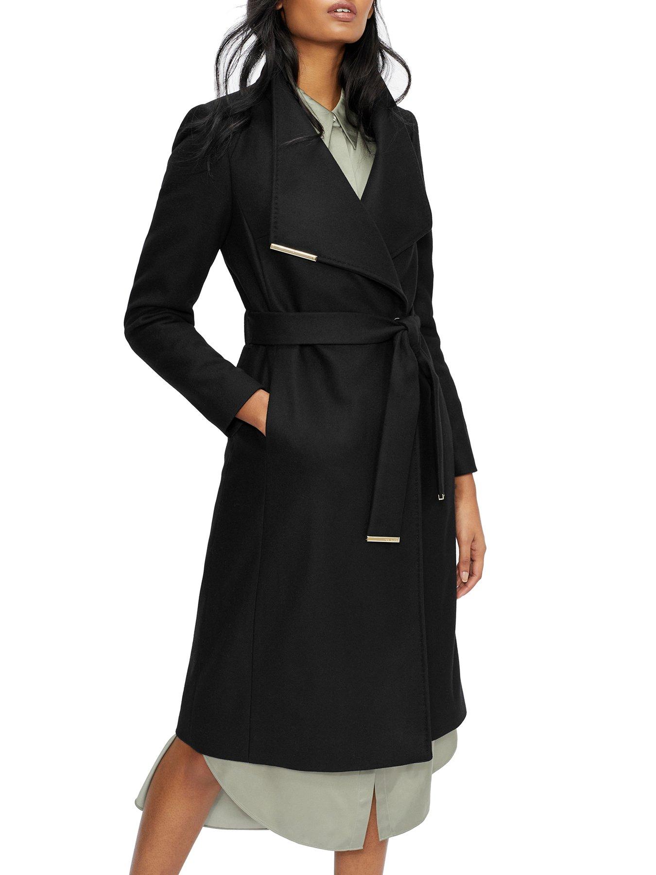 Ted baker ladies black coat online