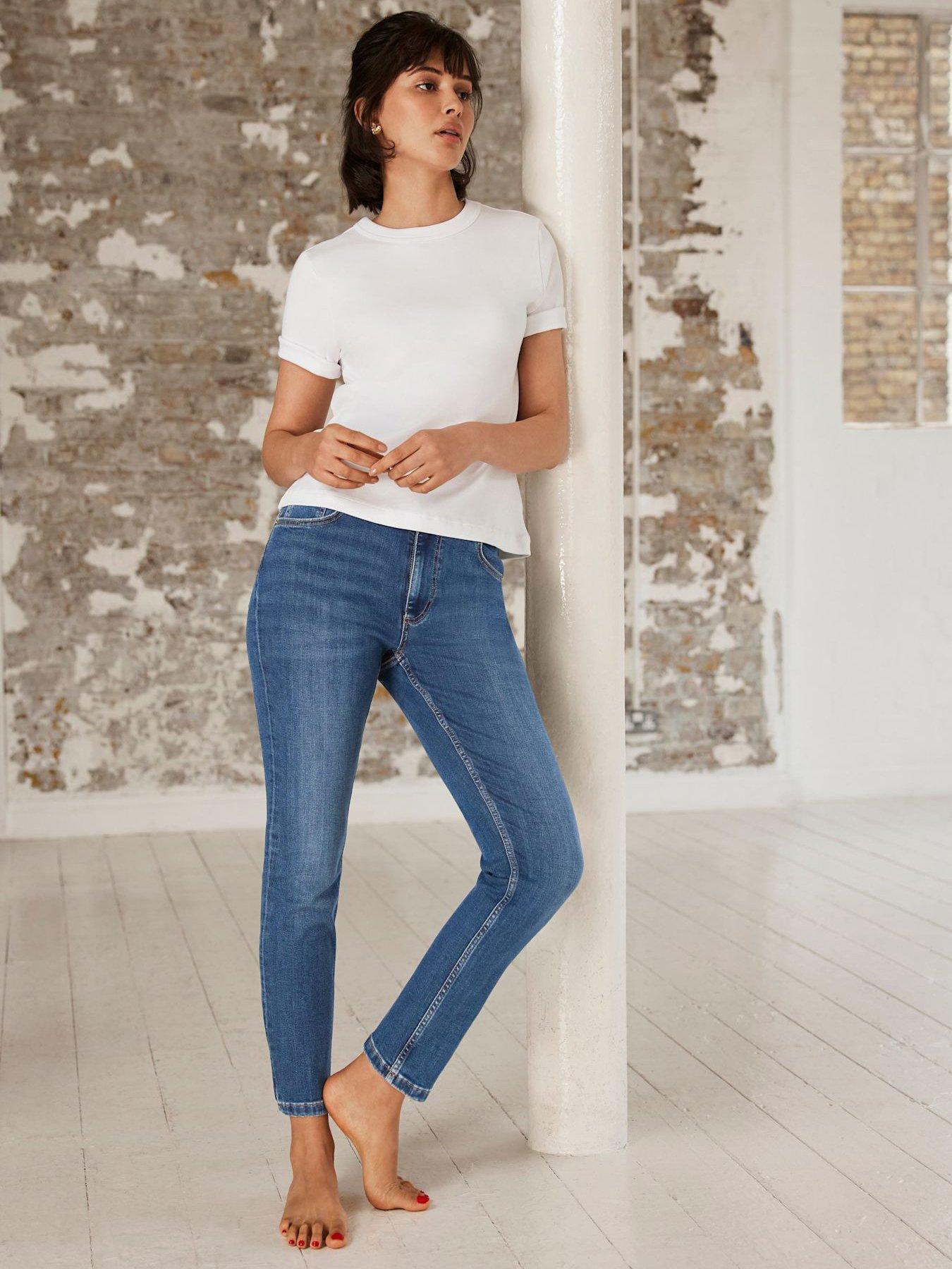 Image 1 of 6 of Mint Velvet Mid Indigo Skinny Jeans - Blue