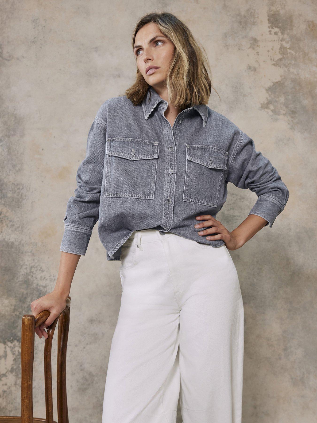 mint-velvet-cropped-denim-shirt-greyoutfit