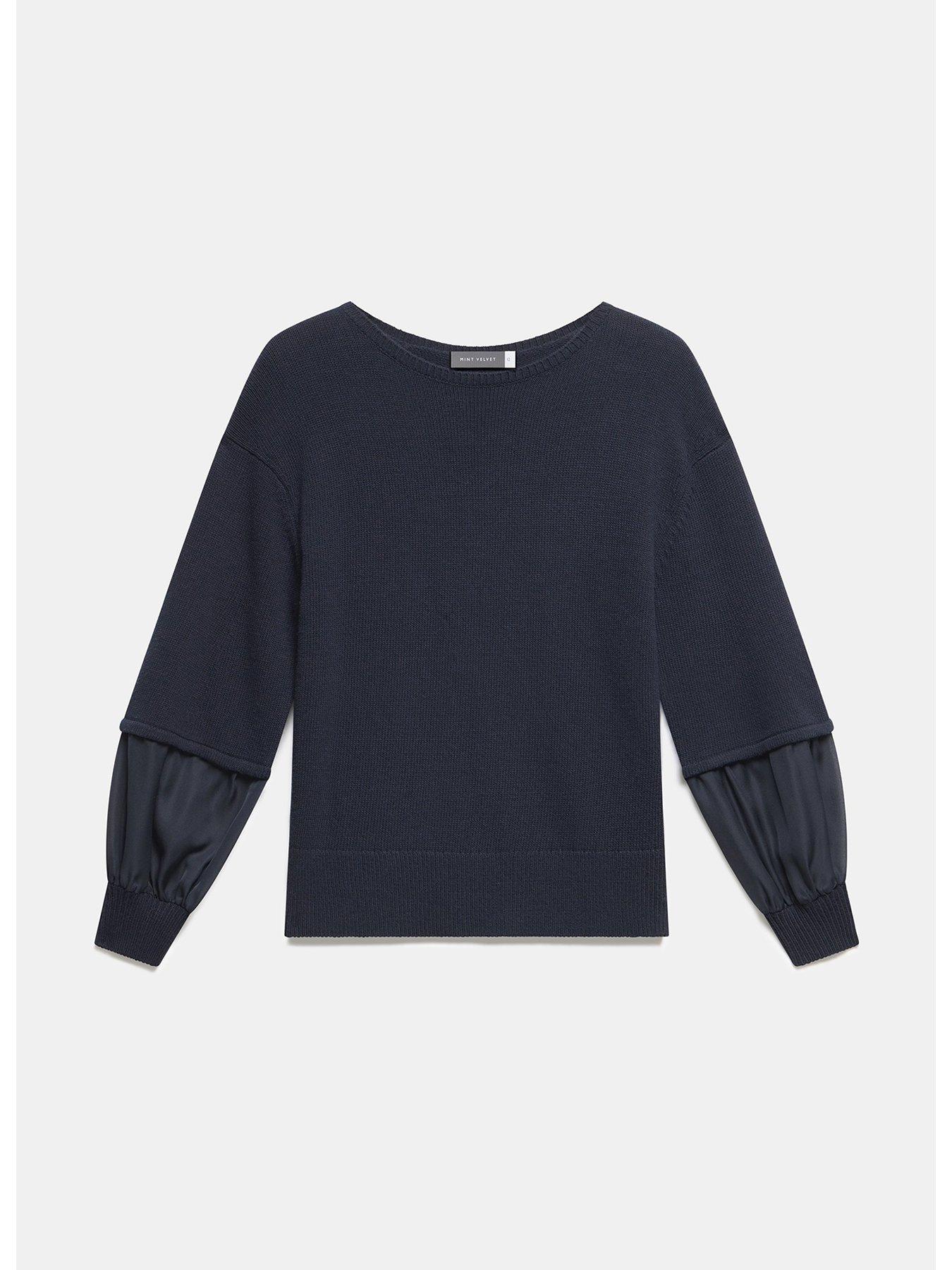 mint-velvet-woven-mix-jumper-navydetail