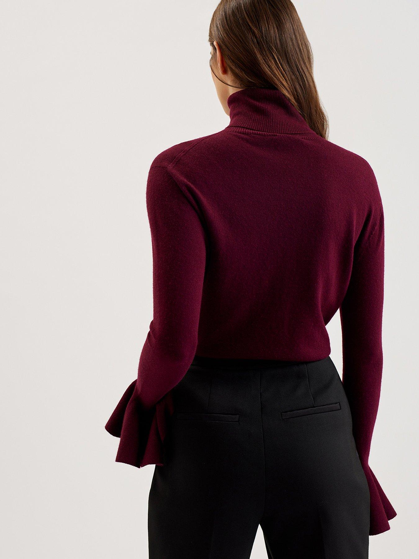 ted-baker-tamsenn-roll-neck-sweater-with-fluted-sleevesstillFront