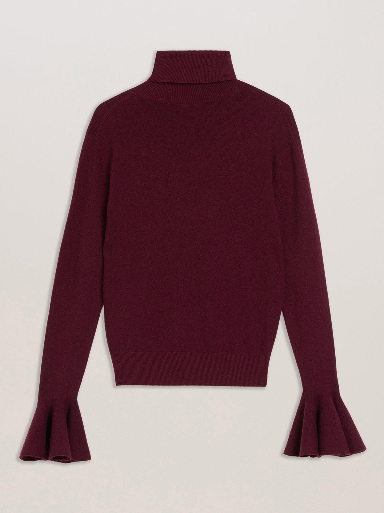 ted-baker-tamsenn-roll-neck-sweater-with-fluted-sleevesdetail