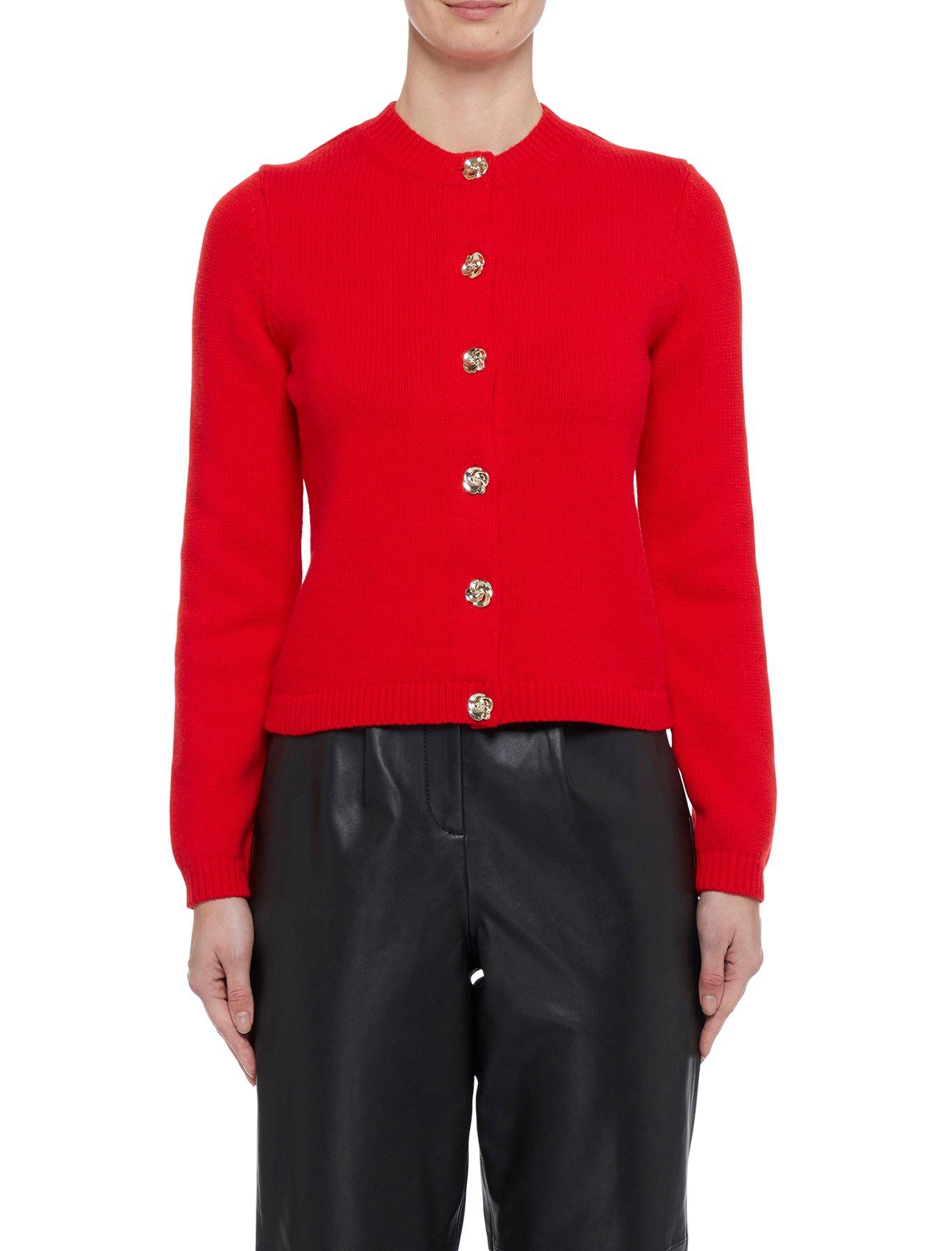 ted-baker-jaycey-rose-button-crew-neck-cardigan-redfront