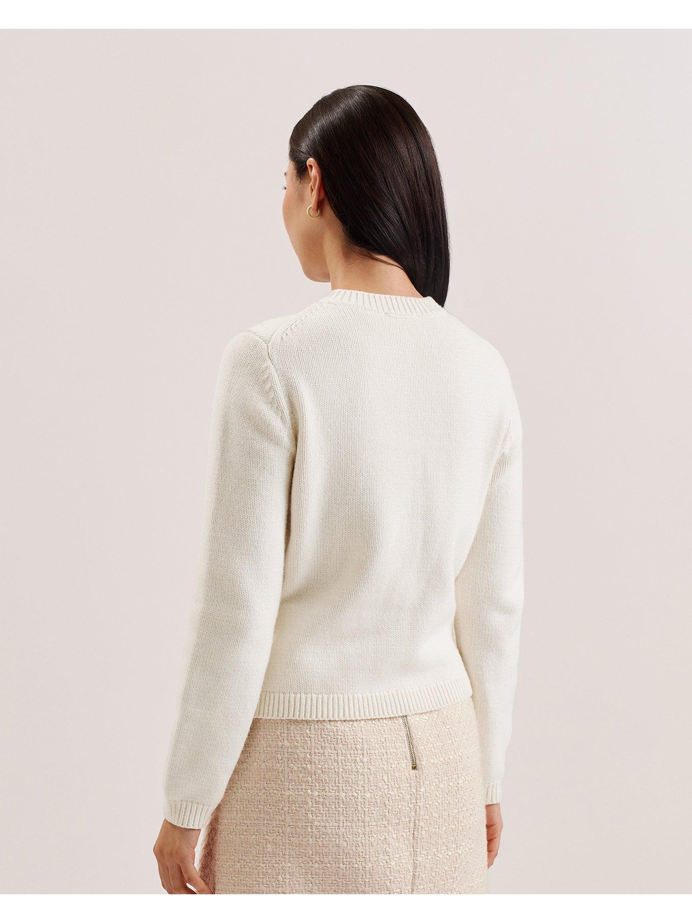 ted-baker-jaycey-rose-button-crew-neck-cardigan-off-whitestillFront