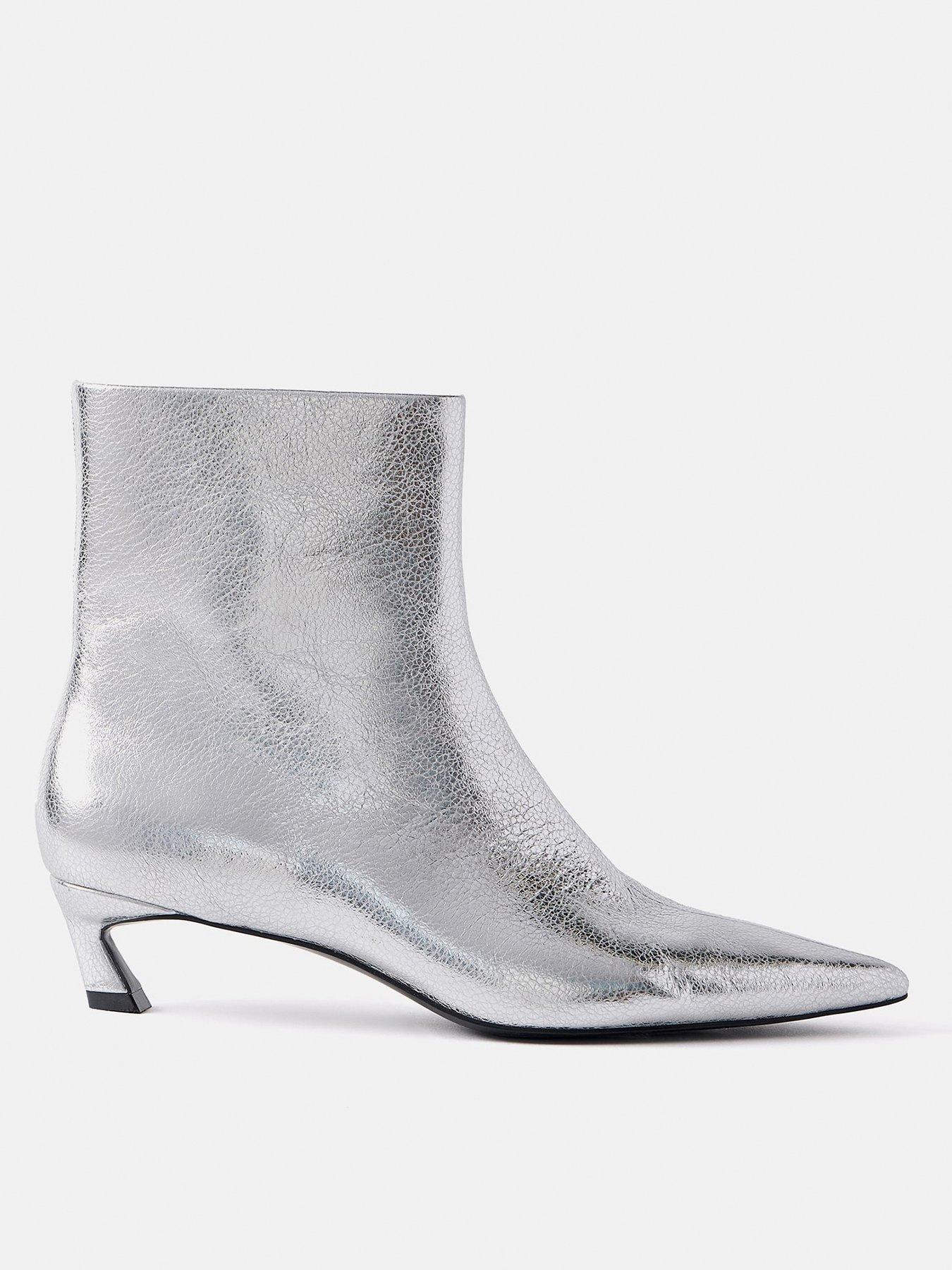 mint-velvet-silver-crackle-ankle-boot