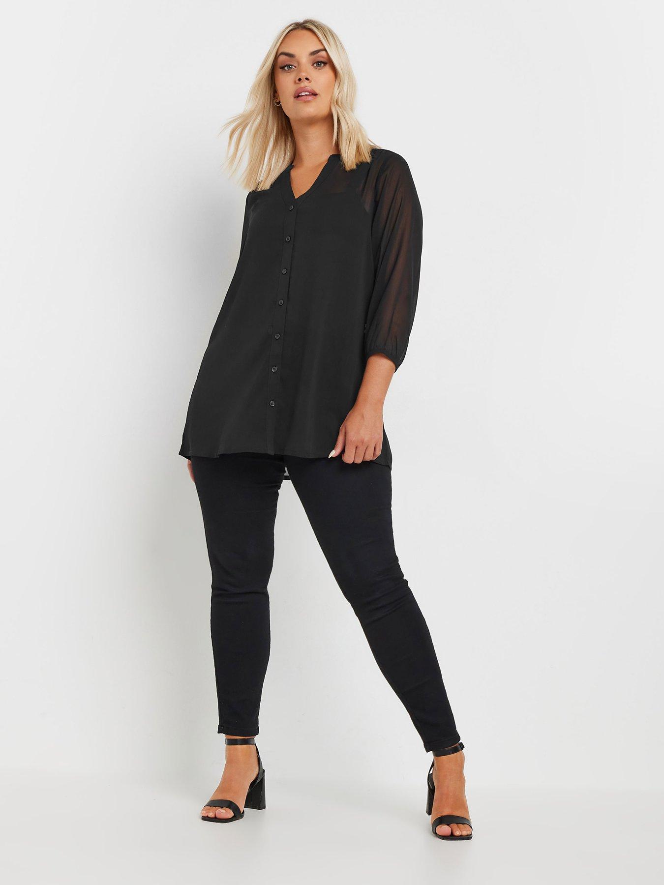 yours-curve-sheer-crepe-notch-neck-blouse-blackback