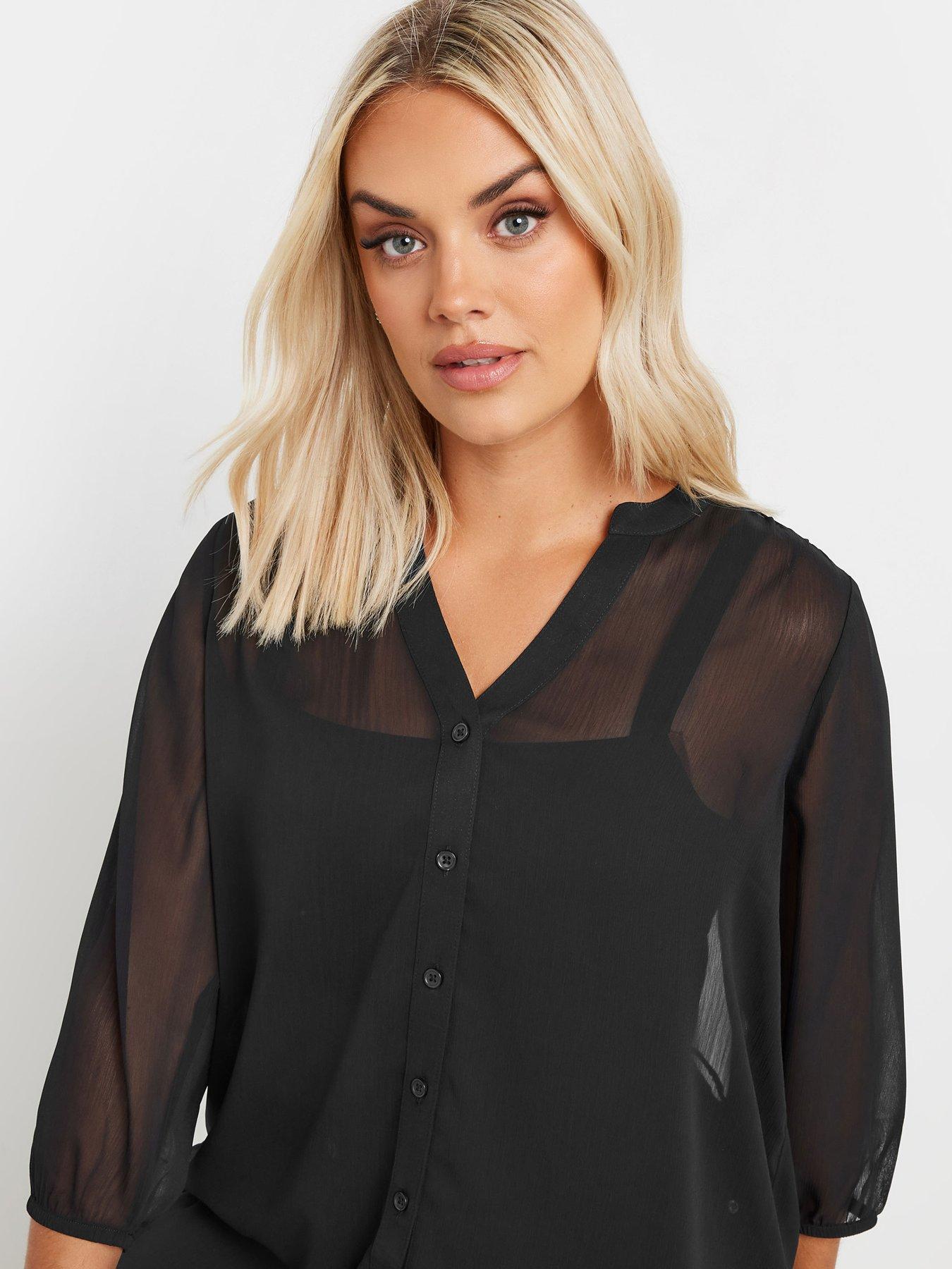 yours-curve-sheer-crepe-notch-neck-blouse-blackoutfit