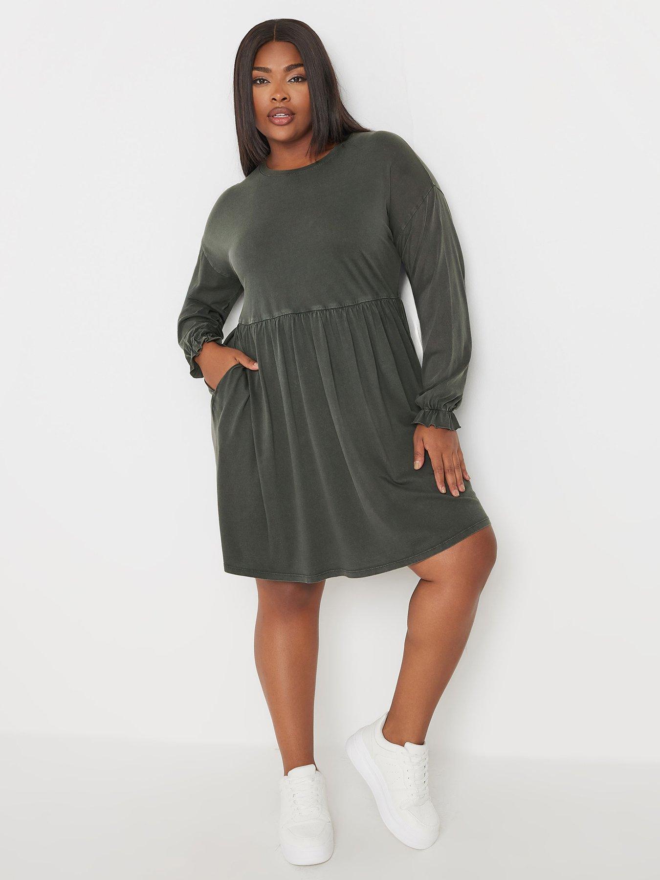 yours-curve-acid-frill-throw-on-dress-grey