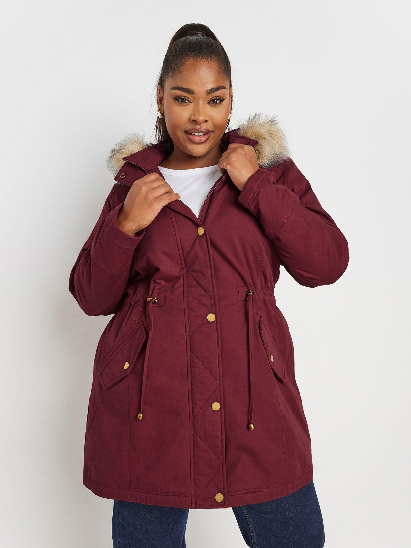 yours-curve-fur-trim-parka