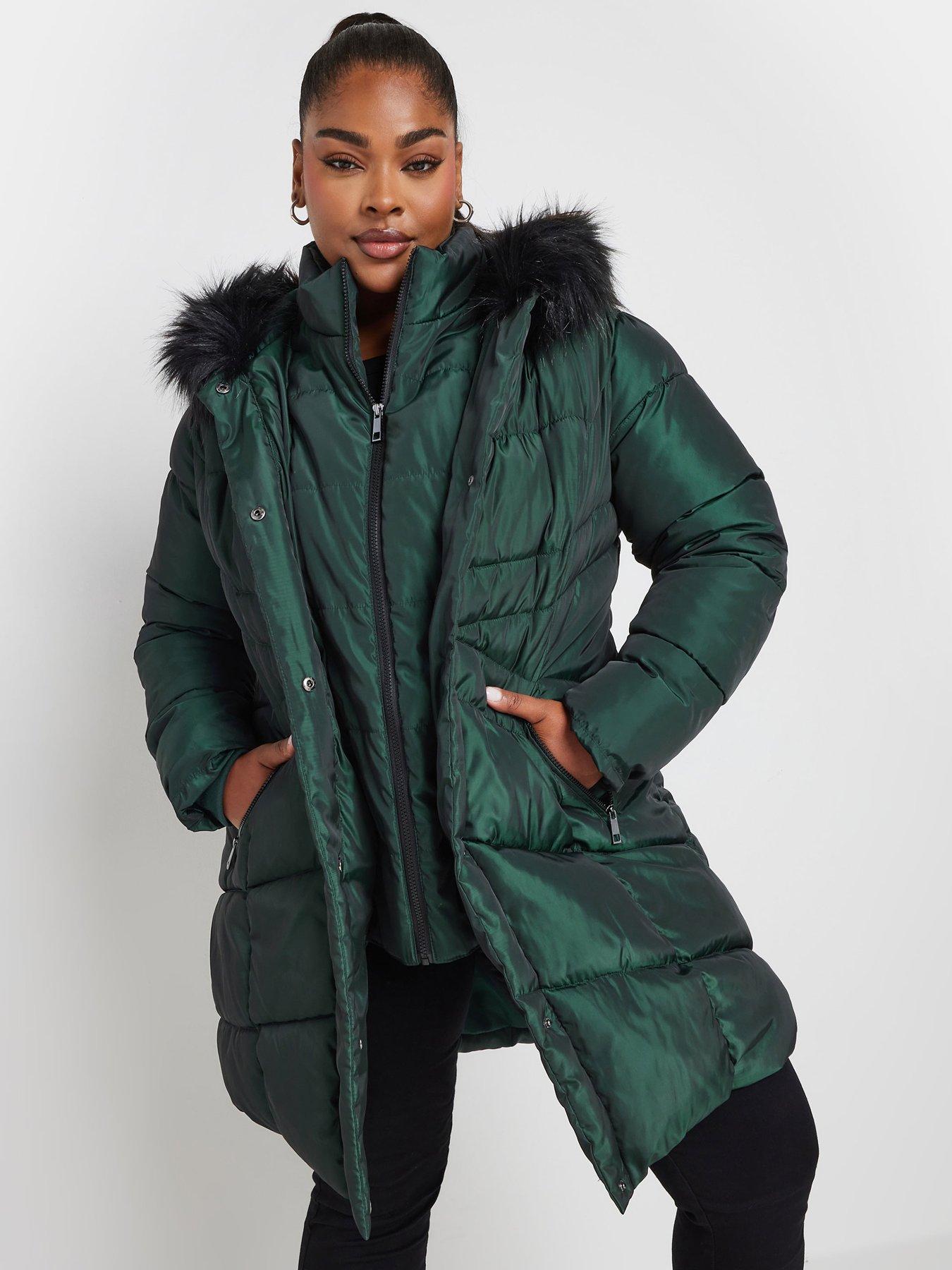 Yours Curve Midi Padded Puffer Coat Very Ireland