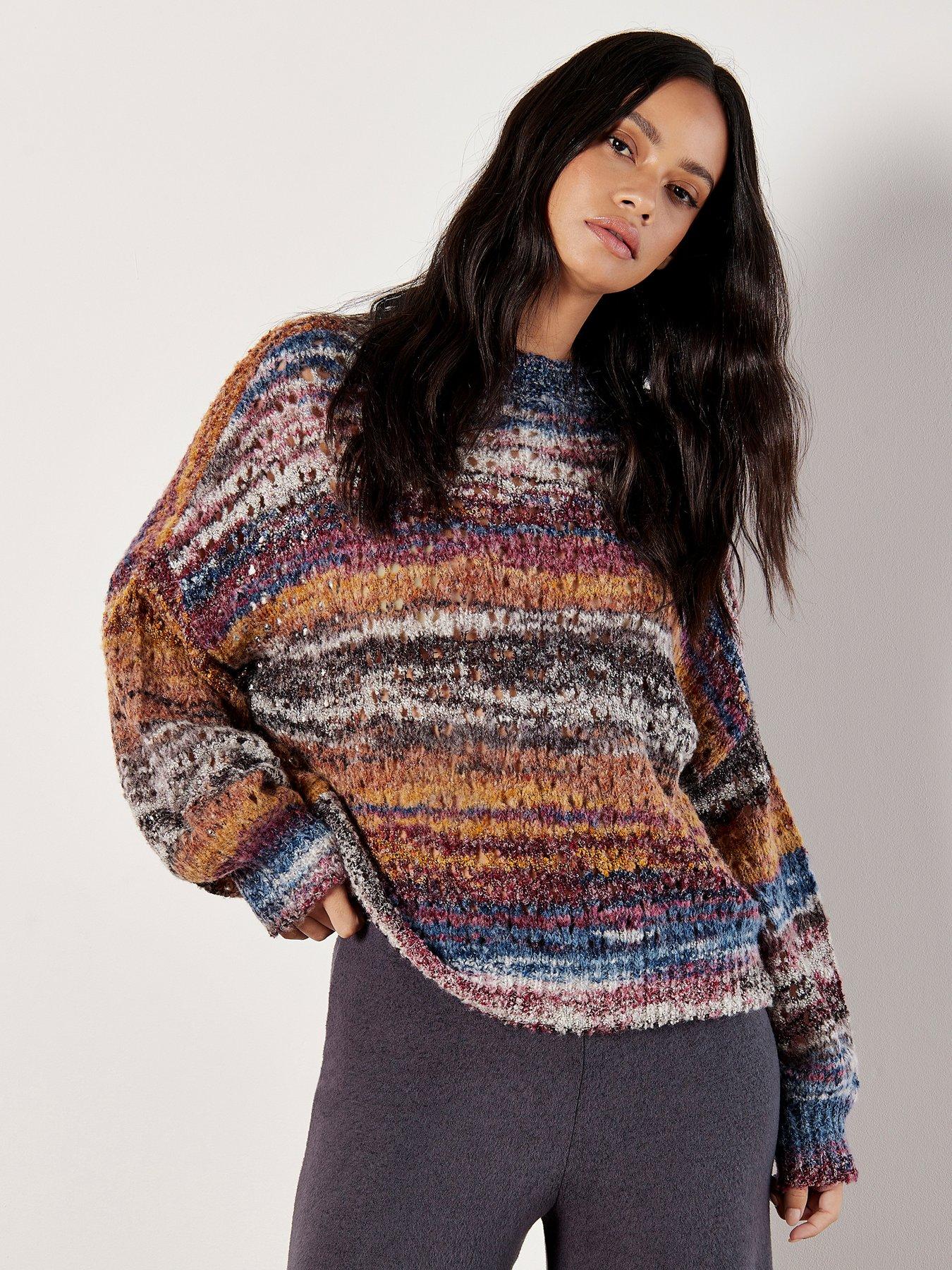 apricot-mix-yarn-distressed-boho-jumper