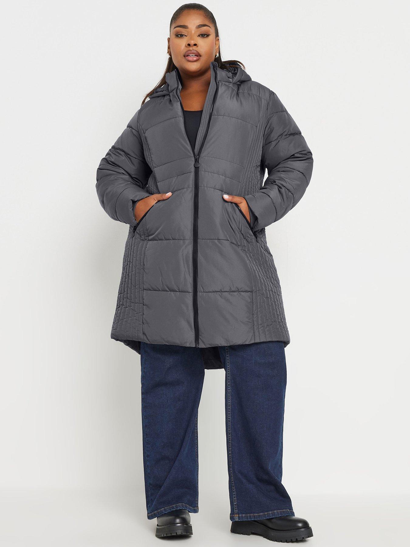 yours-curve-mid-weight-padded-coat-grey