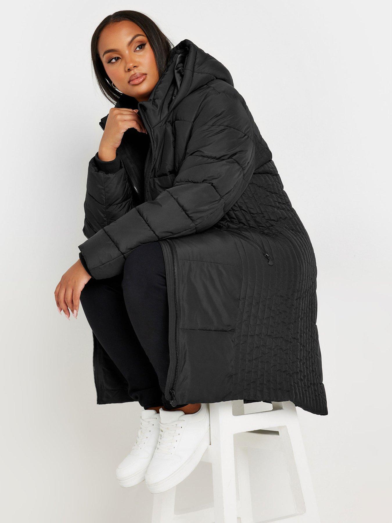 yours-curve-mid-weight-padded-coat-blackoutfit