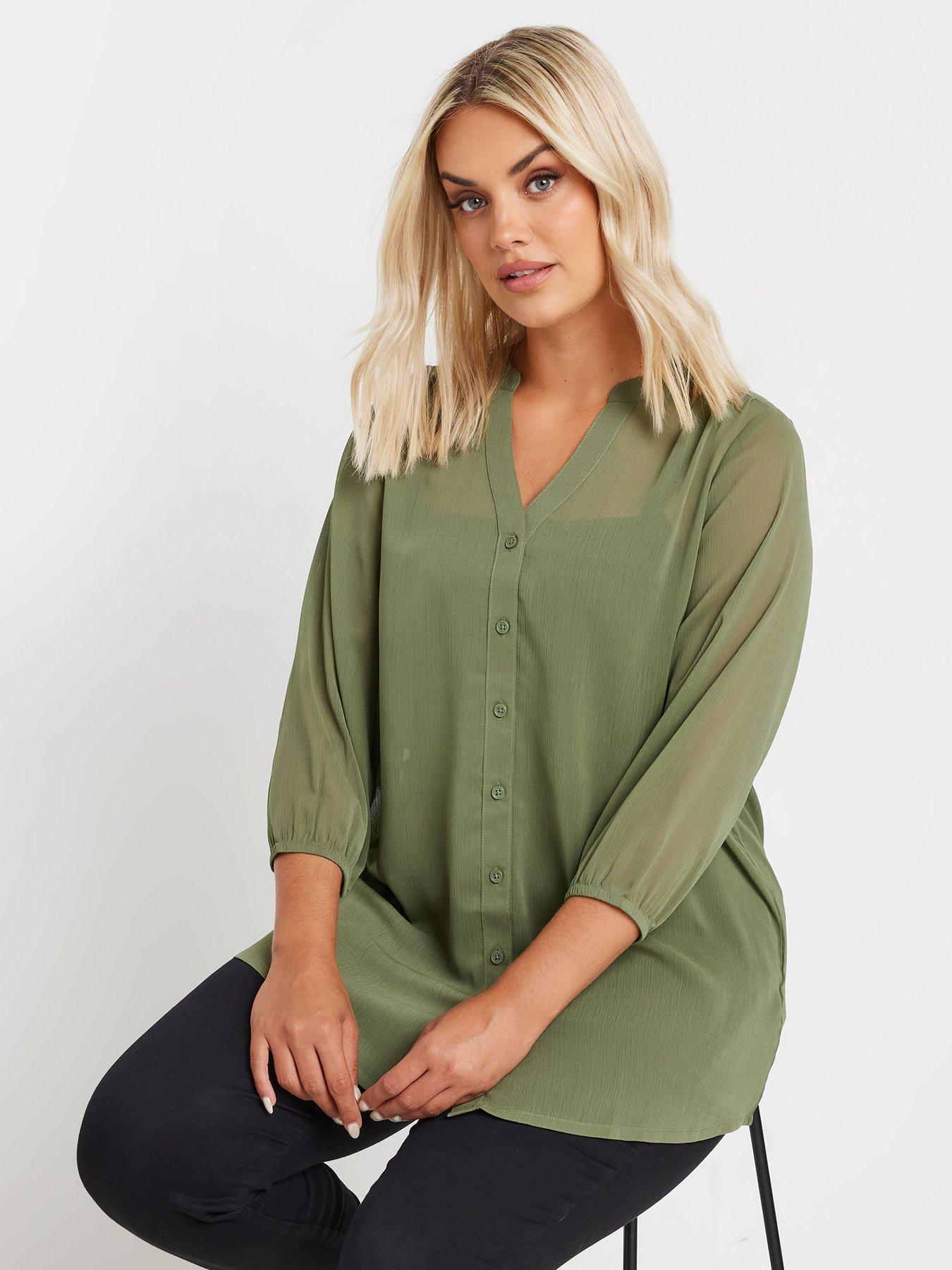 yours-curve-sheer-crepe-notch-neck-blouse