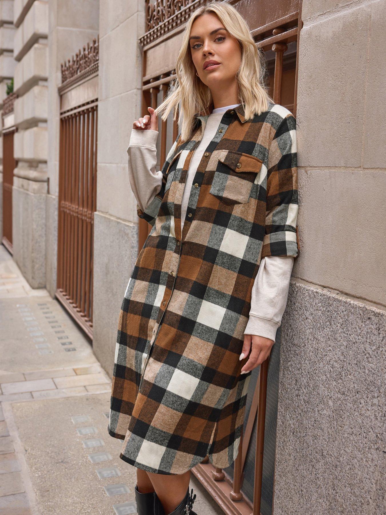 yours-curve-maxi-check-shirt-naturalfront