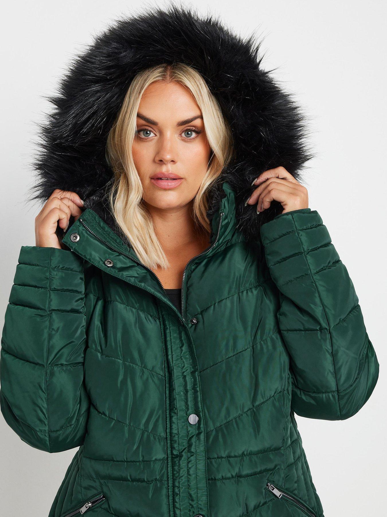 yours-curve-padded-short-jacket-greenoutfit