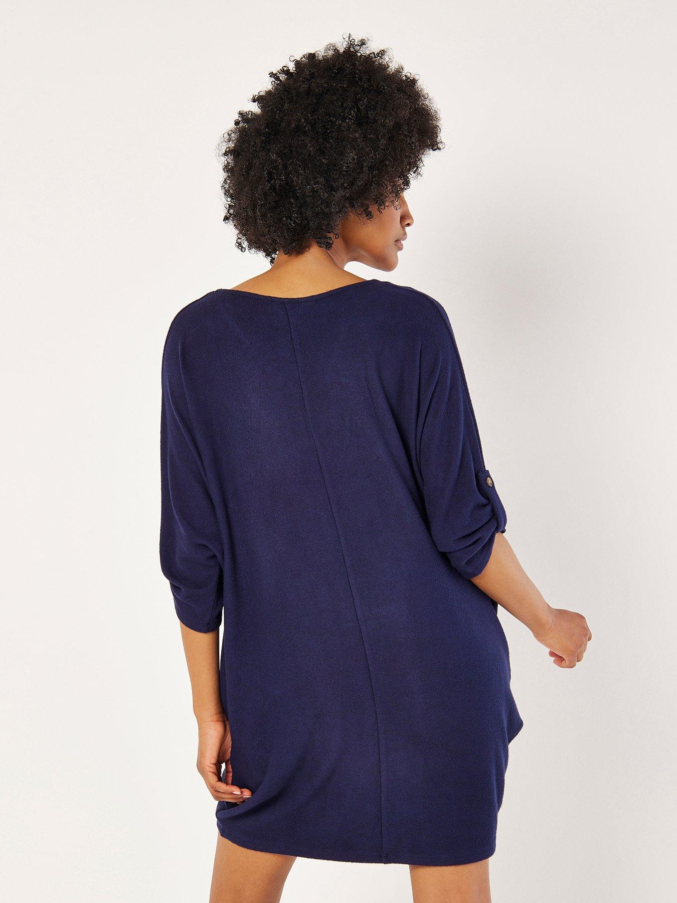 apricot-apricot-heavy-soft-batwing-cocoon-dressback