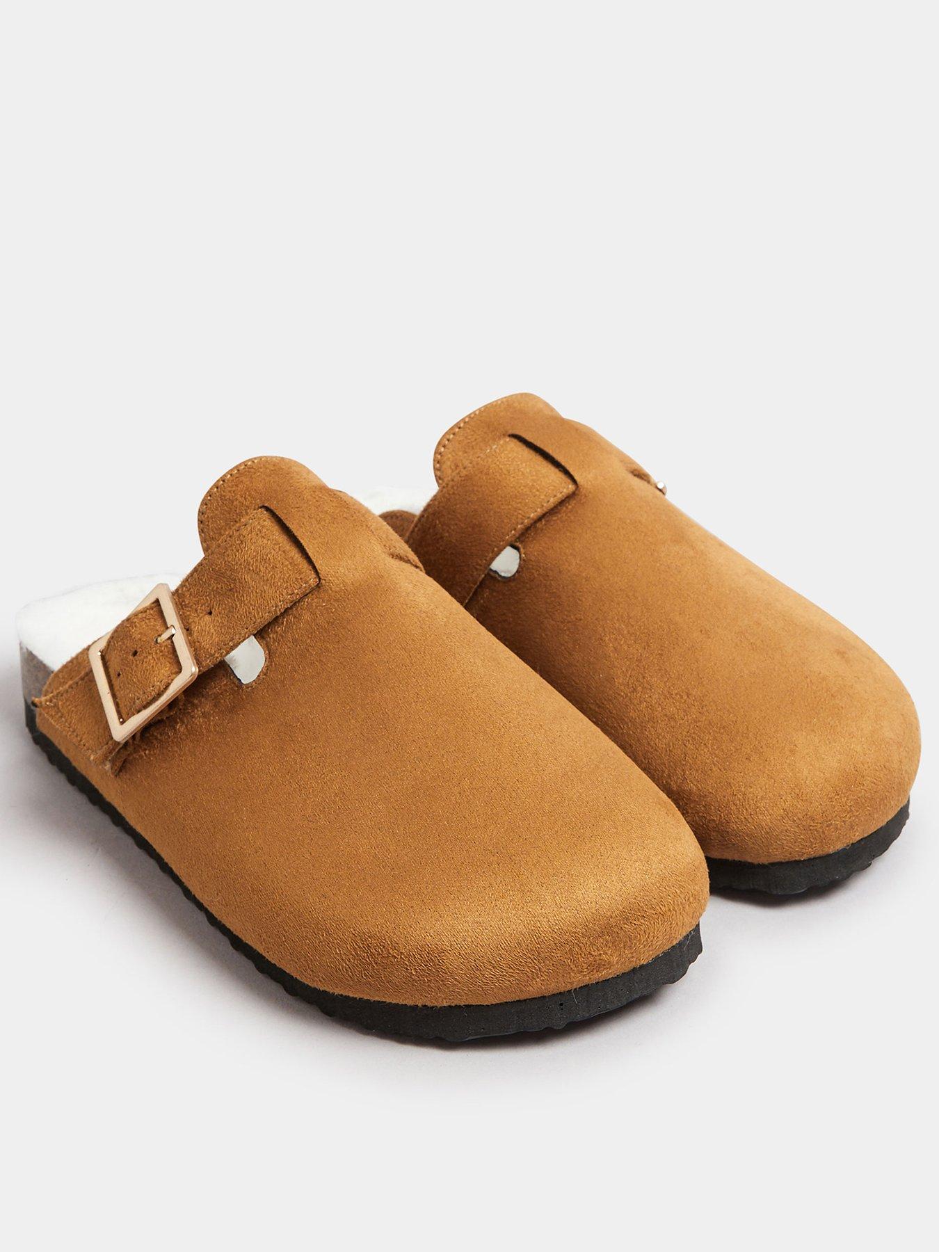 yours-extra-wide-fit-fur-lined-clog-naturalback