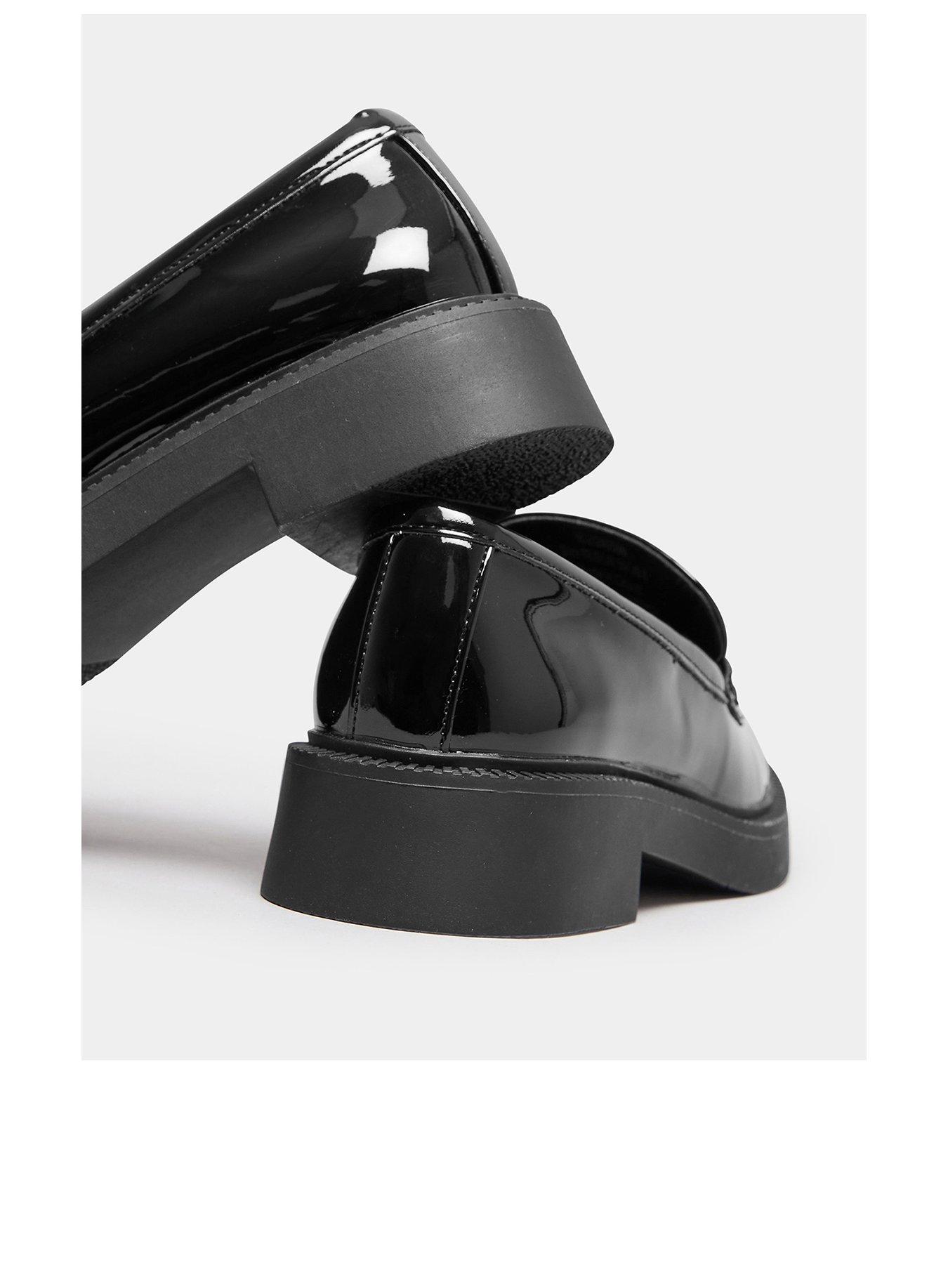Image 3 of 4 of Yours Extra Wide Fit Saddle Patent Loafer - Black