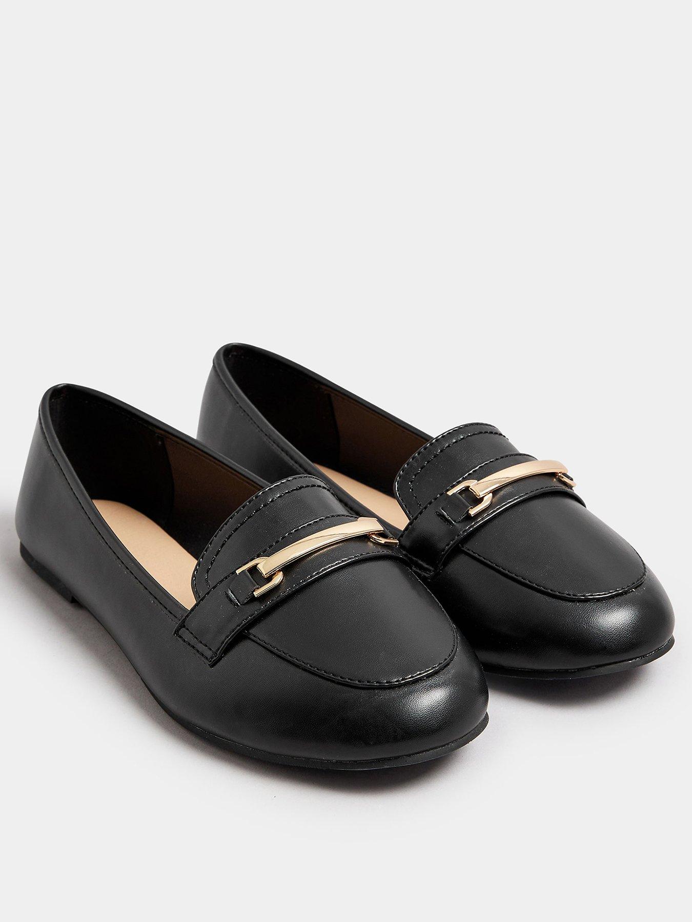 yours-extra-wide-fit-pu-snaffle-loafer-blackstillFront