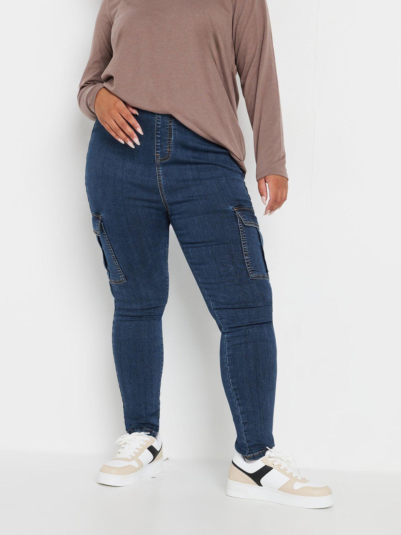 yours-curve-cargo-pocket-jegging-blue