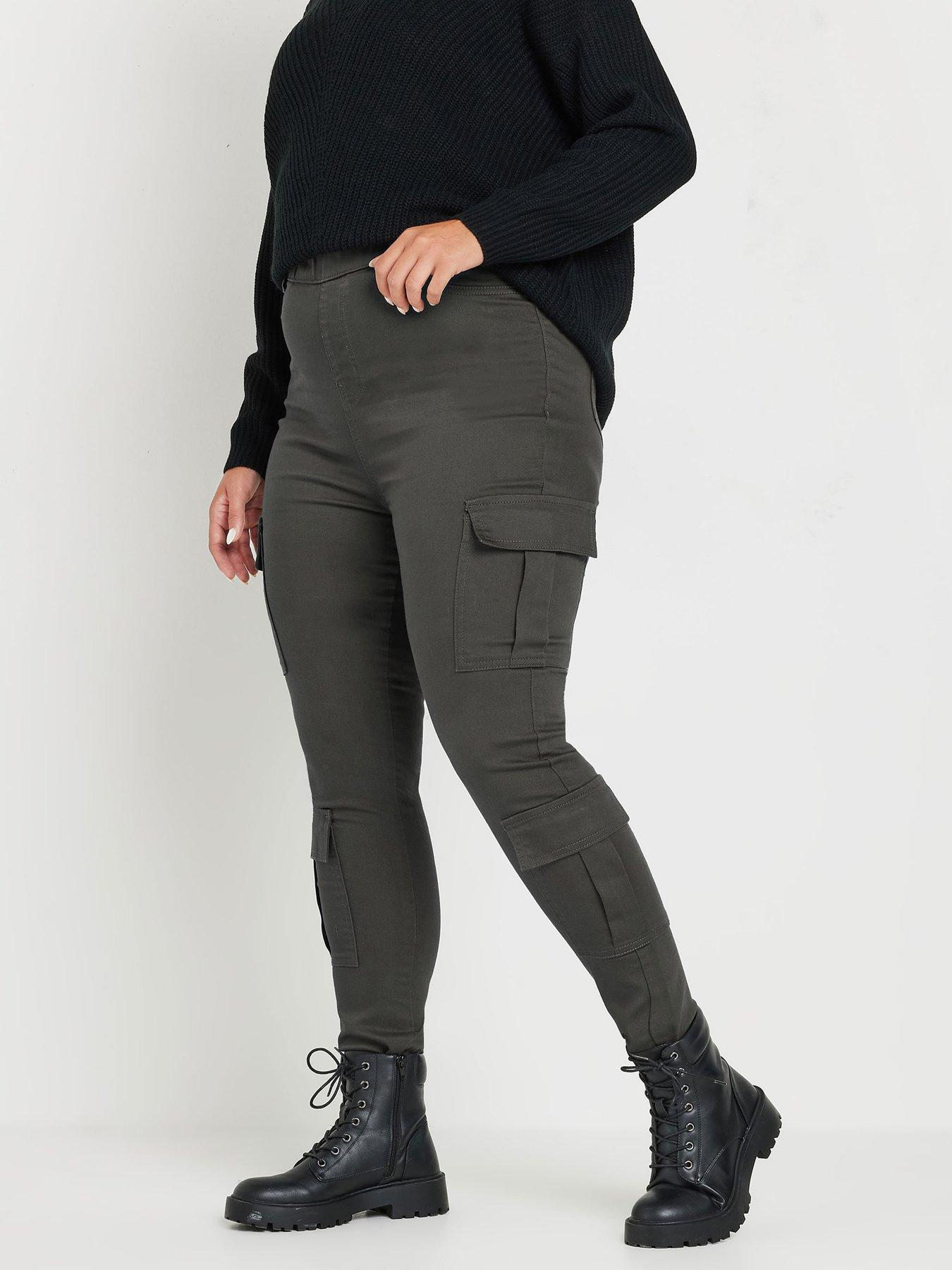 yours-curve-cargo-pocket-jegging-grey