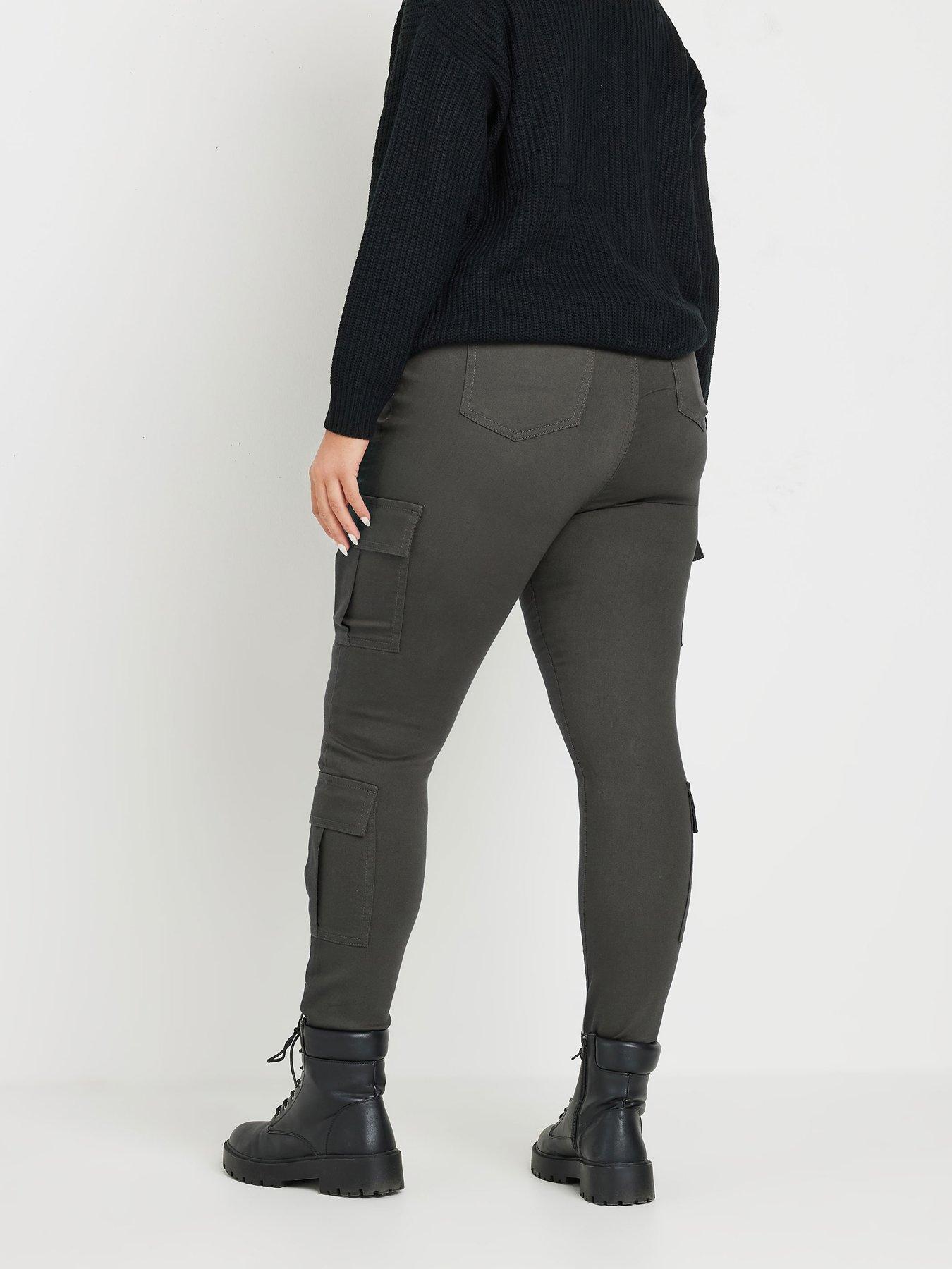 yours-curve-cargo-pocket-jegging-greystillFront