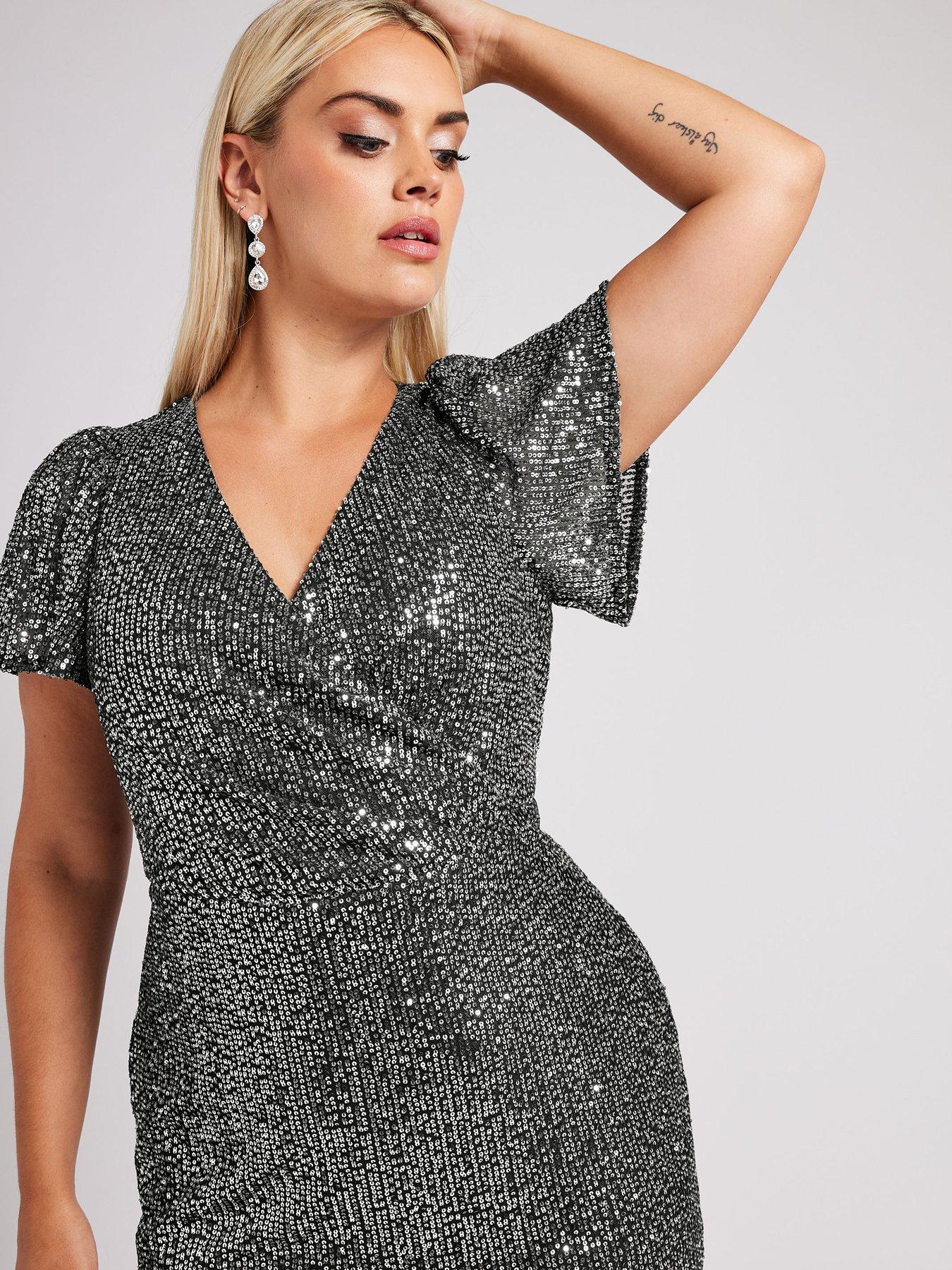 yours-curve-sequin-wrap-shift-dress-silveroutfit