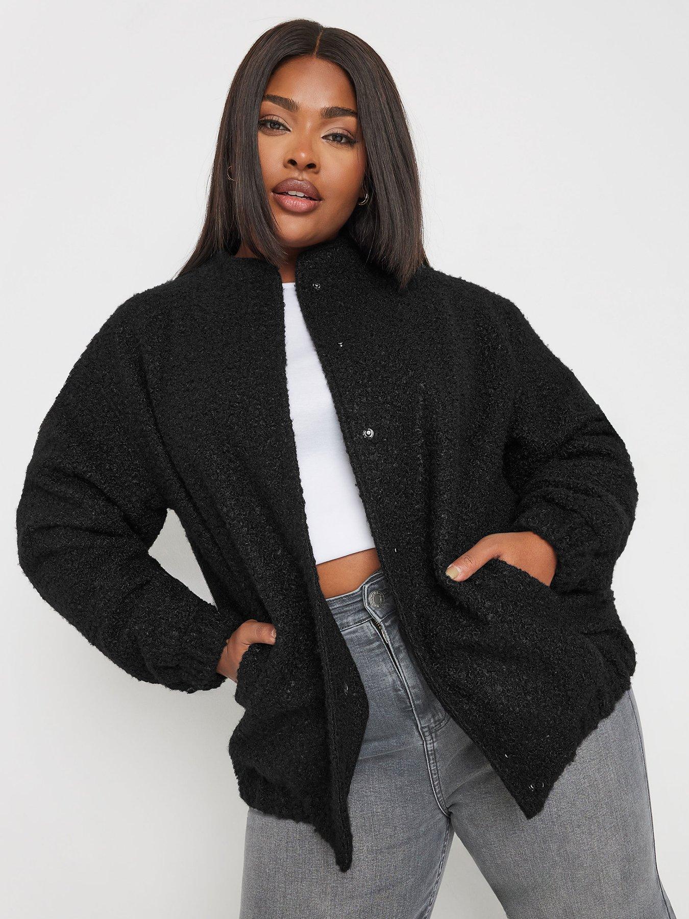 yours-curve-wool-bomber-blackfront