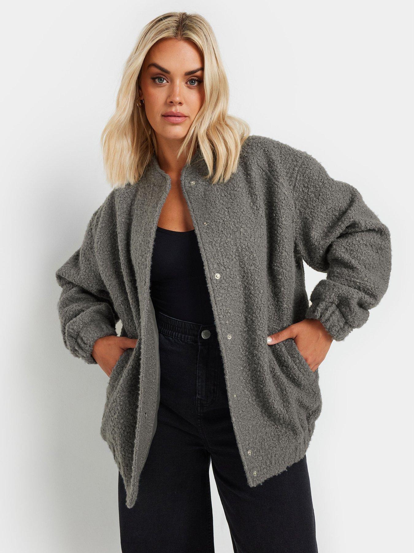 yours-curve-wool-bomber-grey