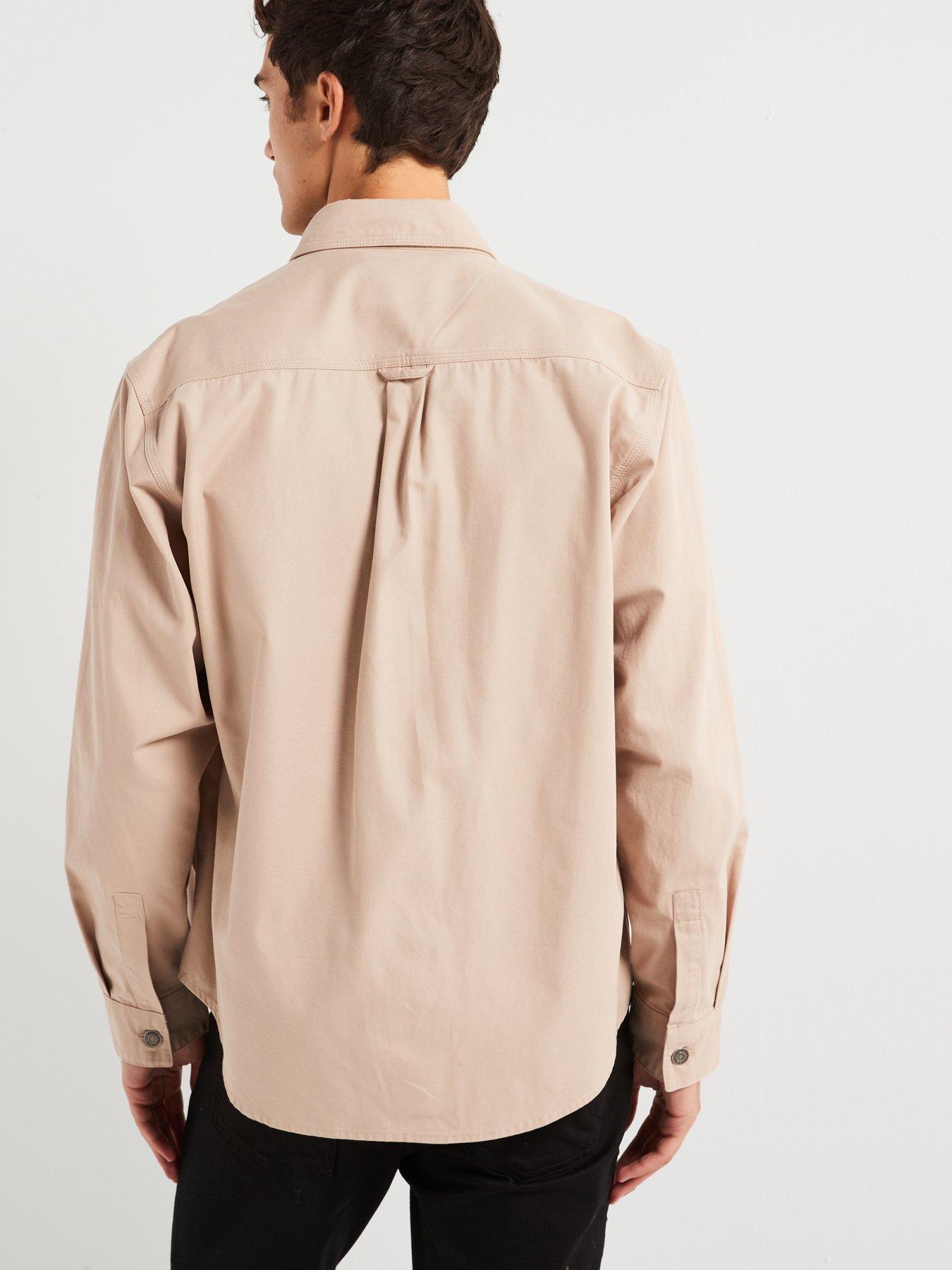 hugo-erato-relaxed-fit-overshirt-beigestillFront