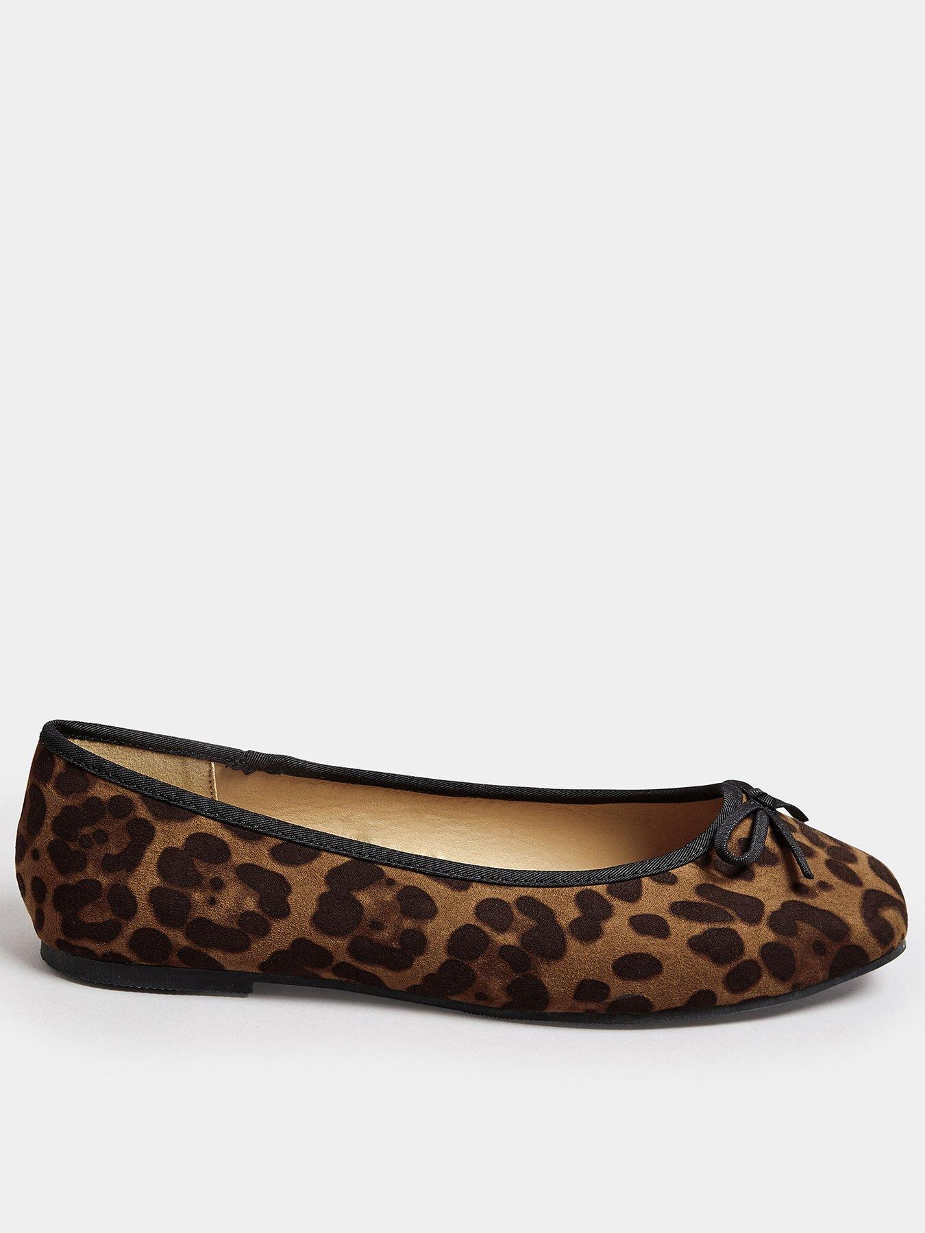 yours-extra-wide-fit-leopard-ballet-pumps