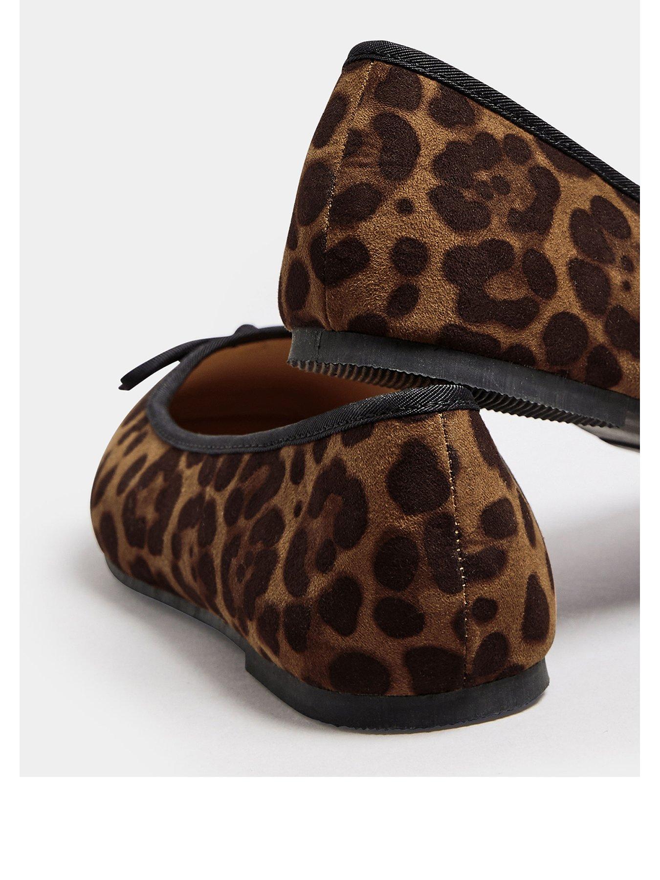 yours-extra-wide-fit-leopard-ballet-pumpsback