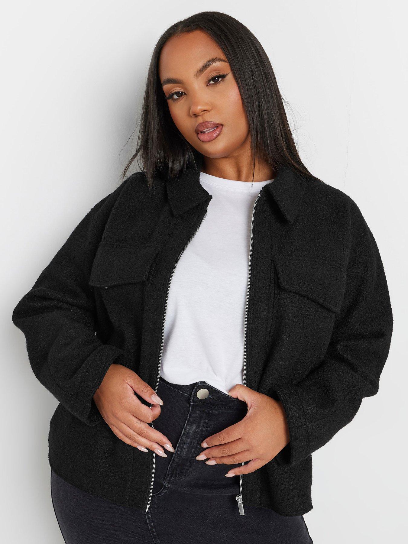 yours-curve-wool-cropped-centre-front-jacket-black