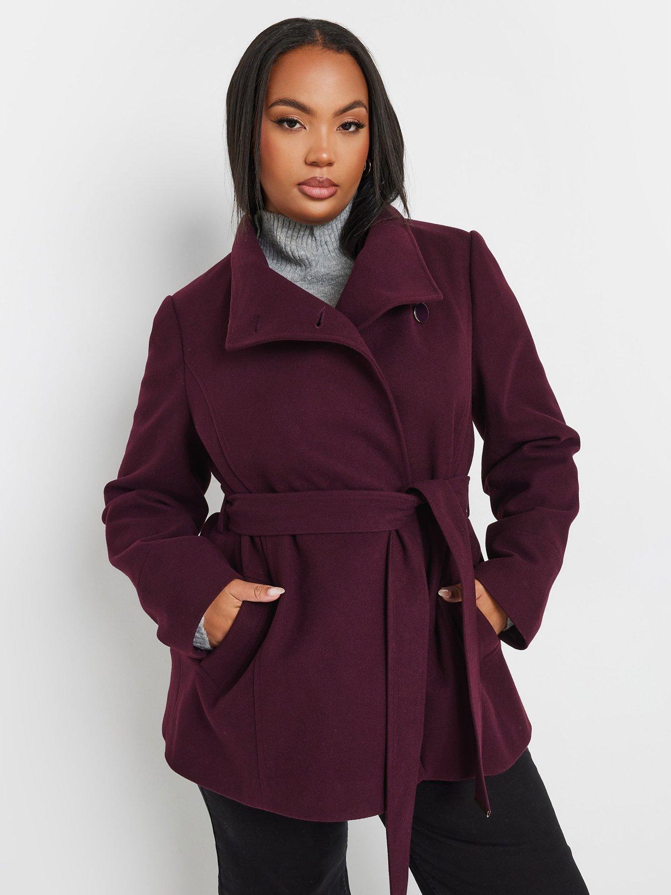 yours-curve-wrap-wool-coat-purple