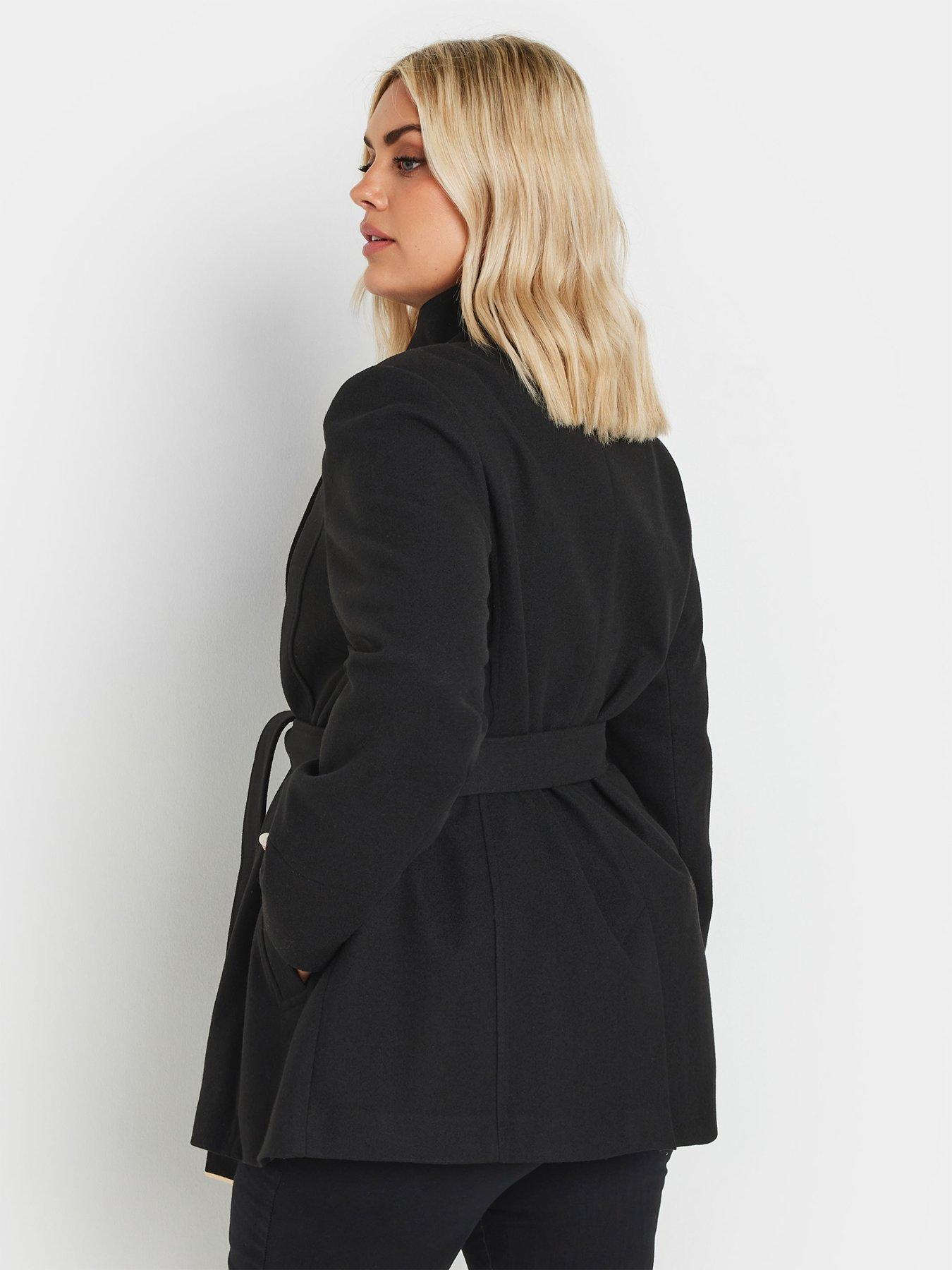 yours-curve-wrap-wool-coat-blackstillFront