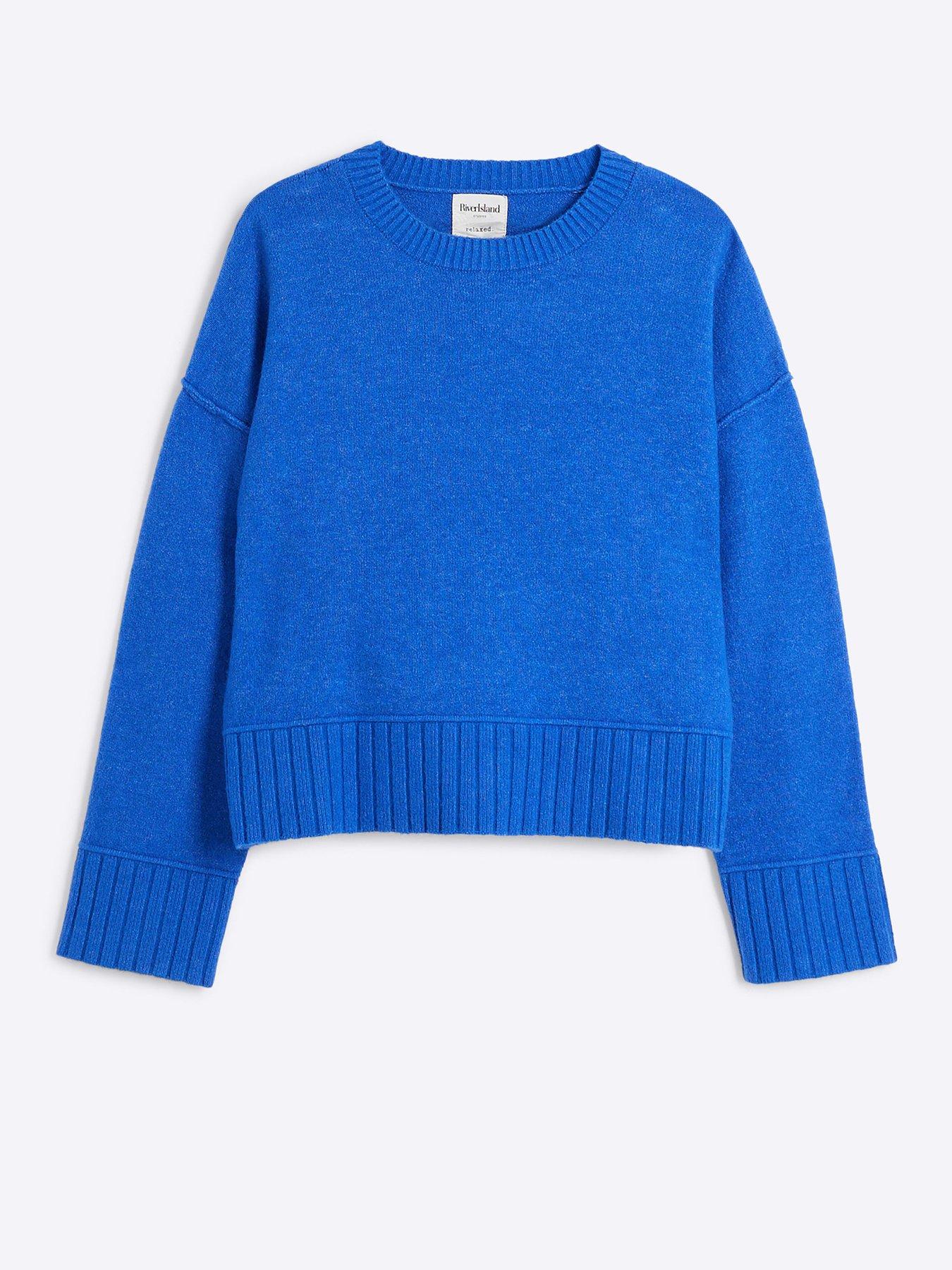 river-island-chunky-cropped-jumper-bright-bluedetail