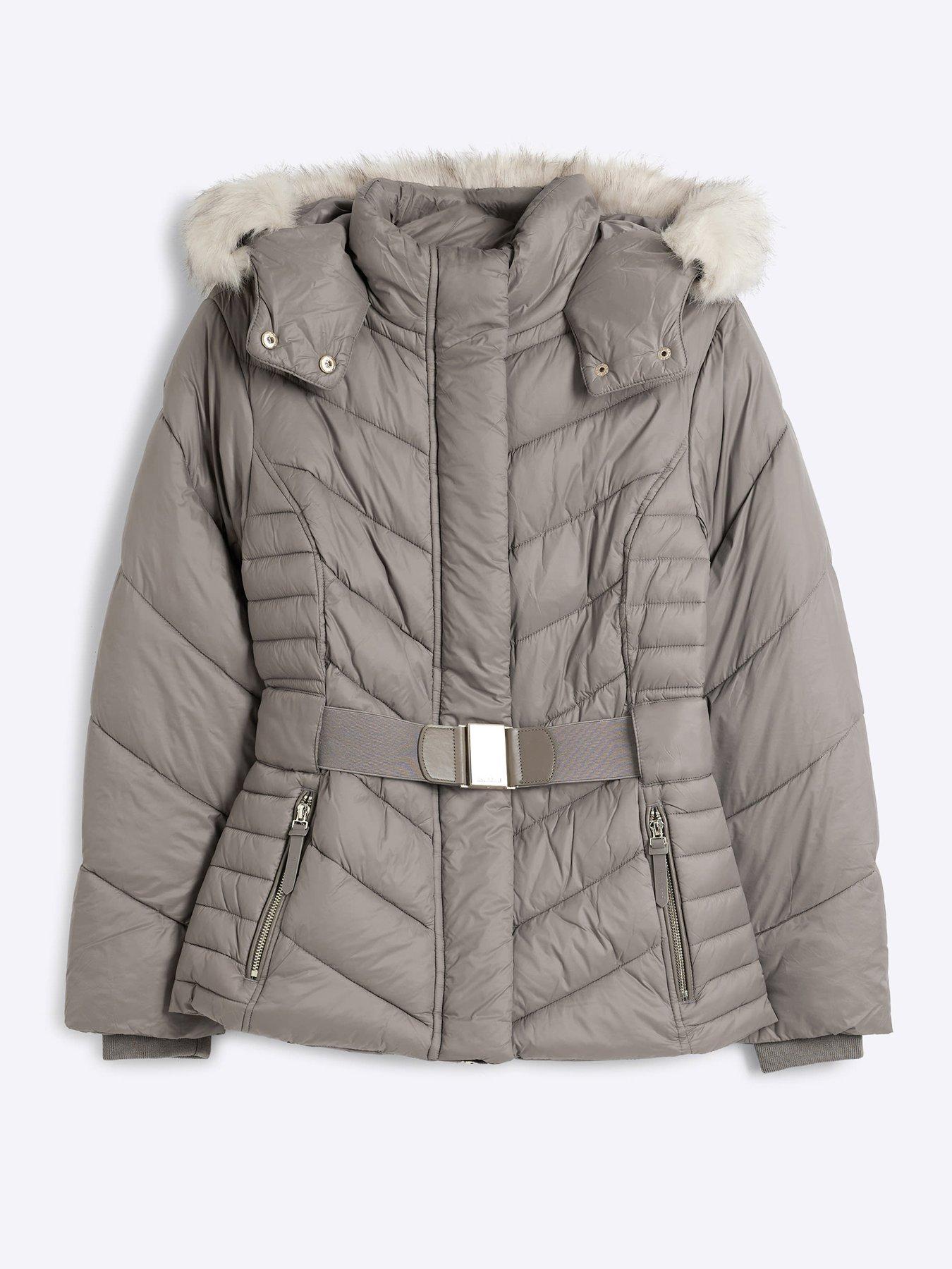 river-island-slim-fit-padded-jacket-dark-beigedetail