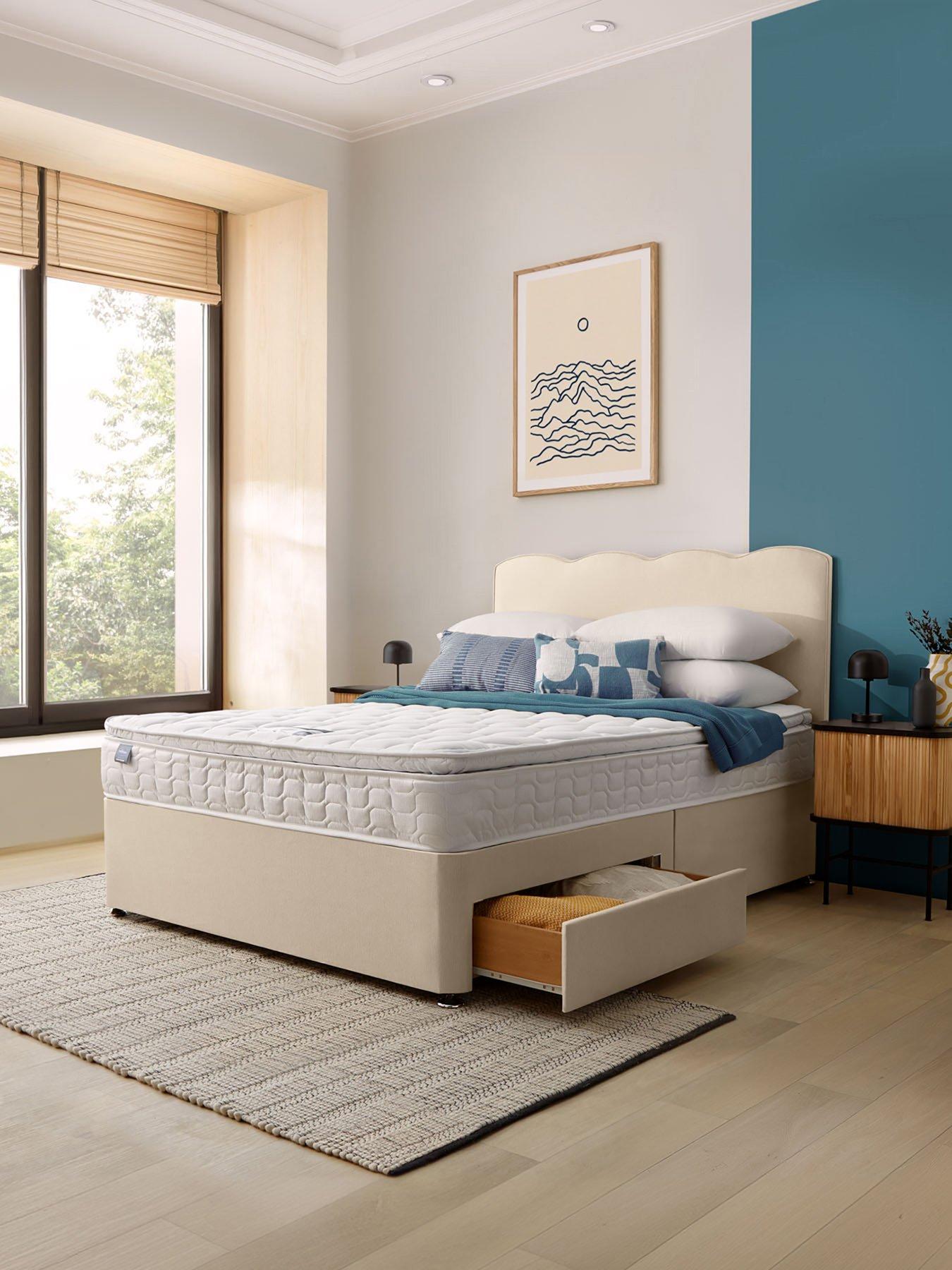 silentnight-pippa-pillowtop-mattress-with-divan-bed-base-and-wave-headboard-storage-optionsnbsp-nbspmoon