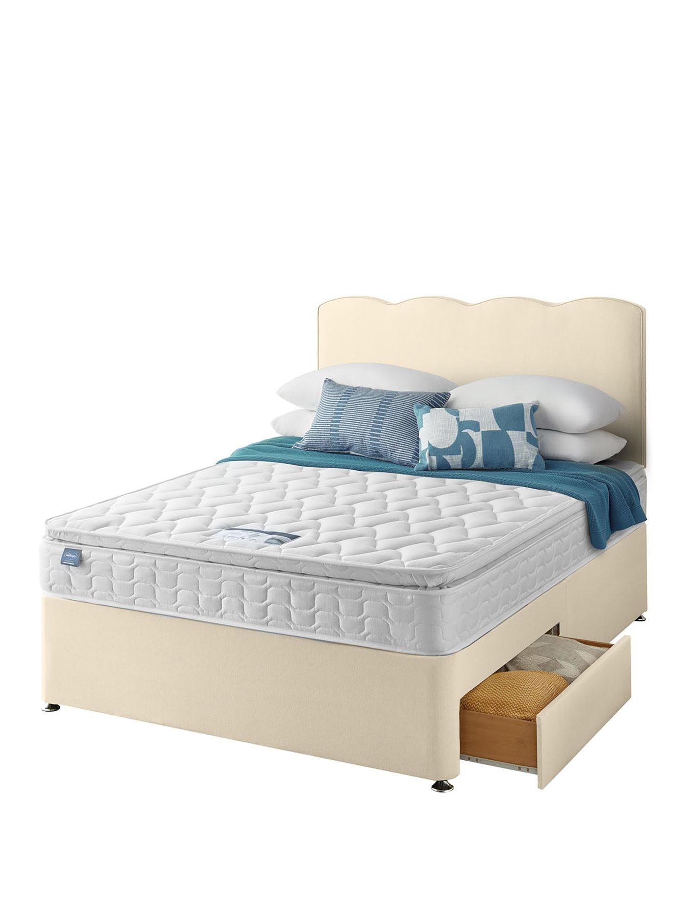 silentnight-pippa-pillowtop-mattress-with-divan-bed-base-and-wave-headboard-moonstillFront